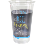 Depa®, Milkshakebeker, ICE is (N)ICE, Gerecycled PET, 500ml, transparant/blauw