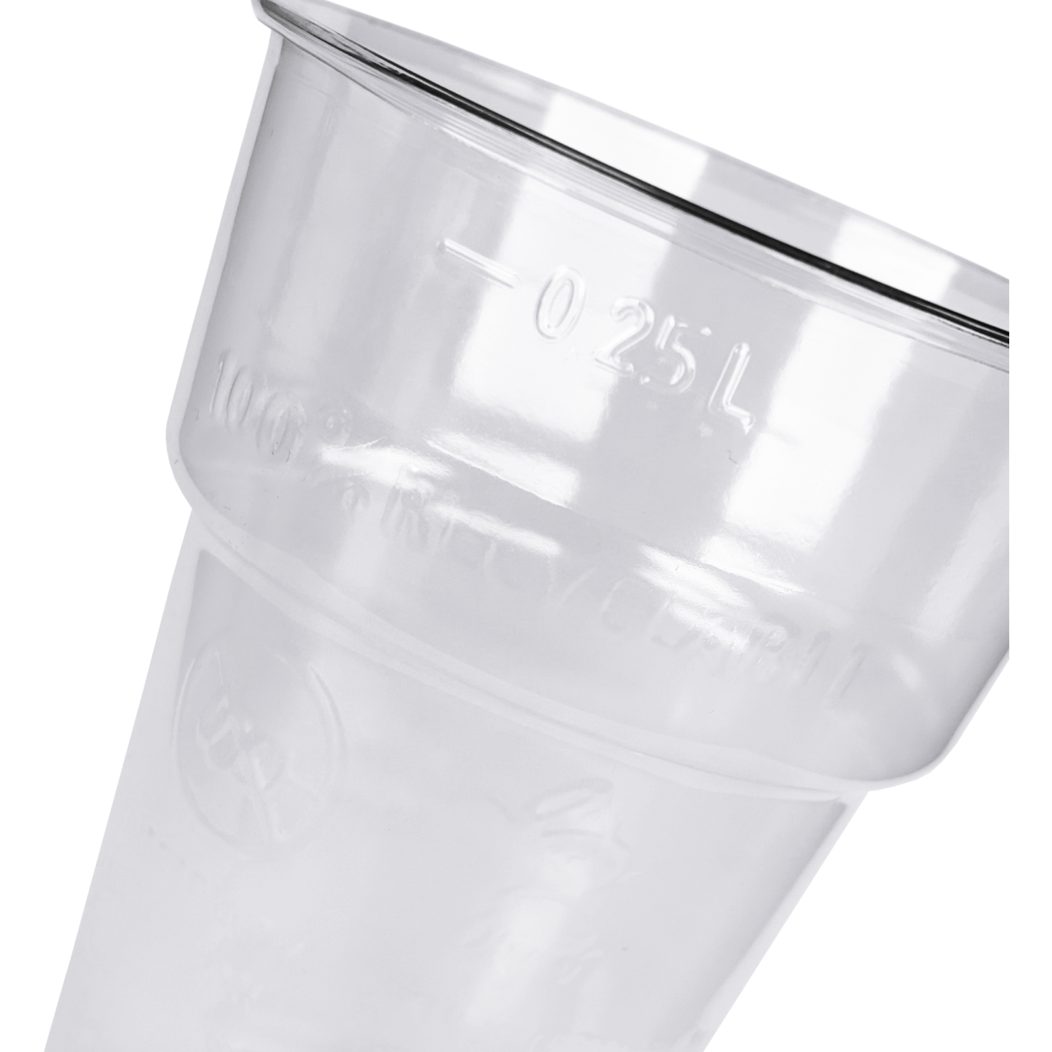 Glas, bierglas, Proppy, gerecycled PET, 250ml, 108mm, helder 2