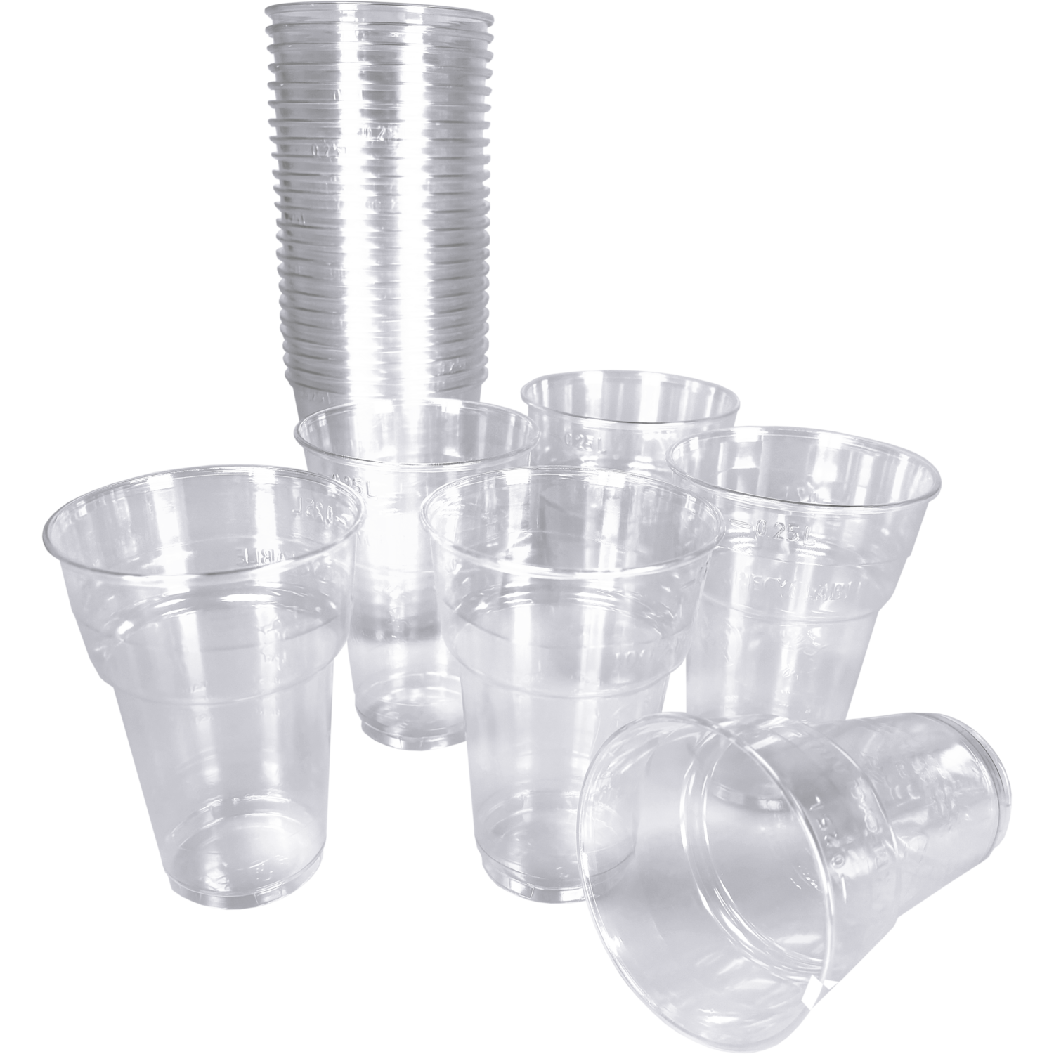 Glas, bierglas, Proppy, gerecycled PET, 250ml, 108mm, helder 4