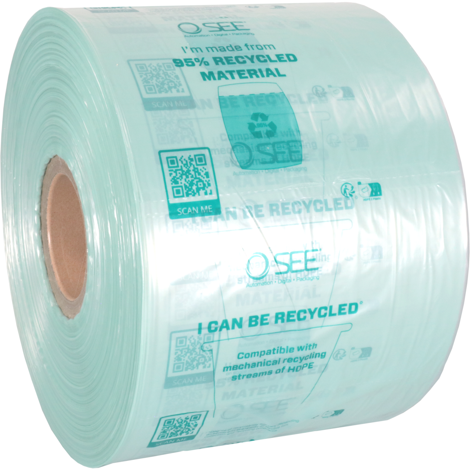 Vulmateriaal, gerecycled LDPE, 1280m, 200cm, transparant 4