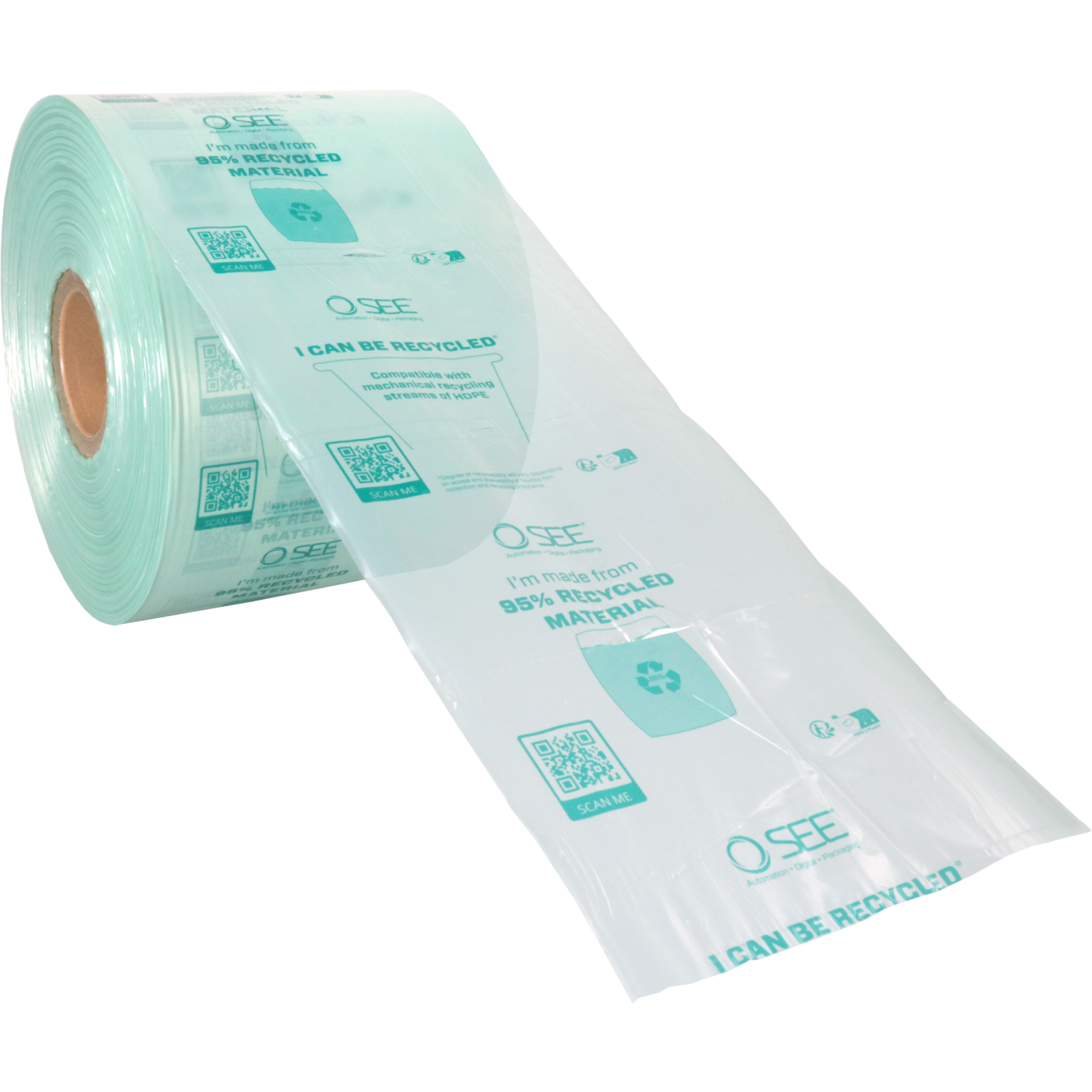 Vulmateriaal, gerecycled LDPE, 1280m, 200cm, transparant 5