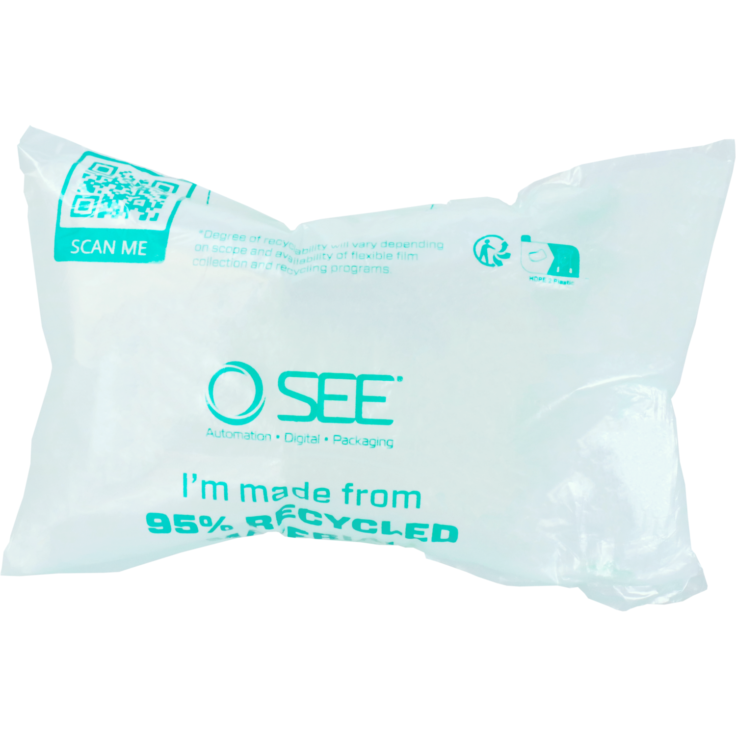 Vulmateriaal, gerecycled LDPE, 1280m, 200cm, transparant 1