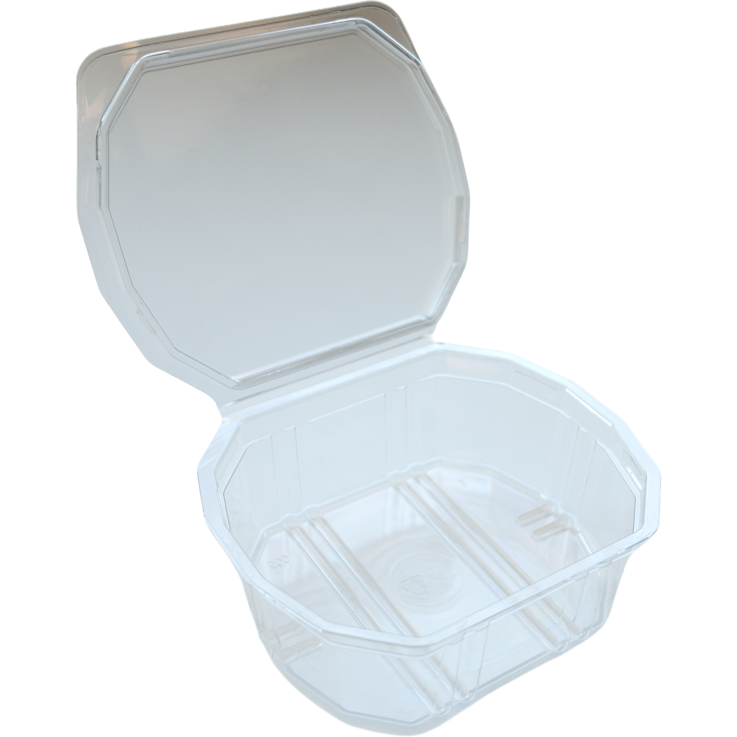 Bak, PET, 500ml, incl. vaste deksel, transparant 2