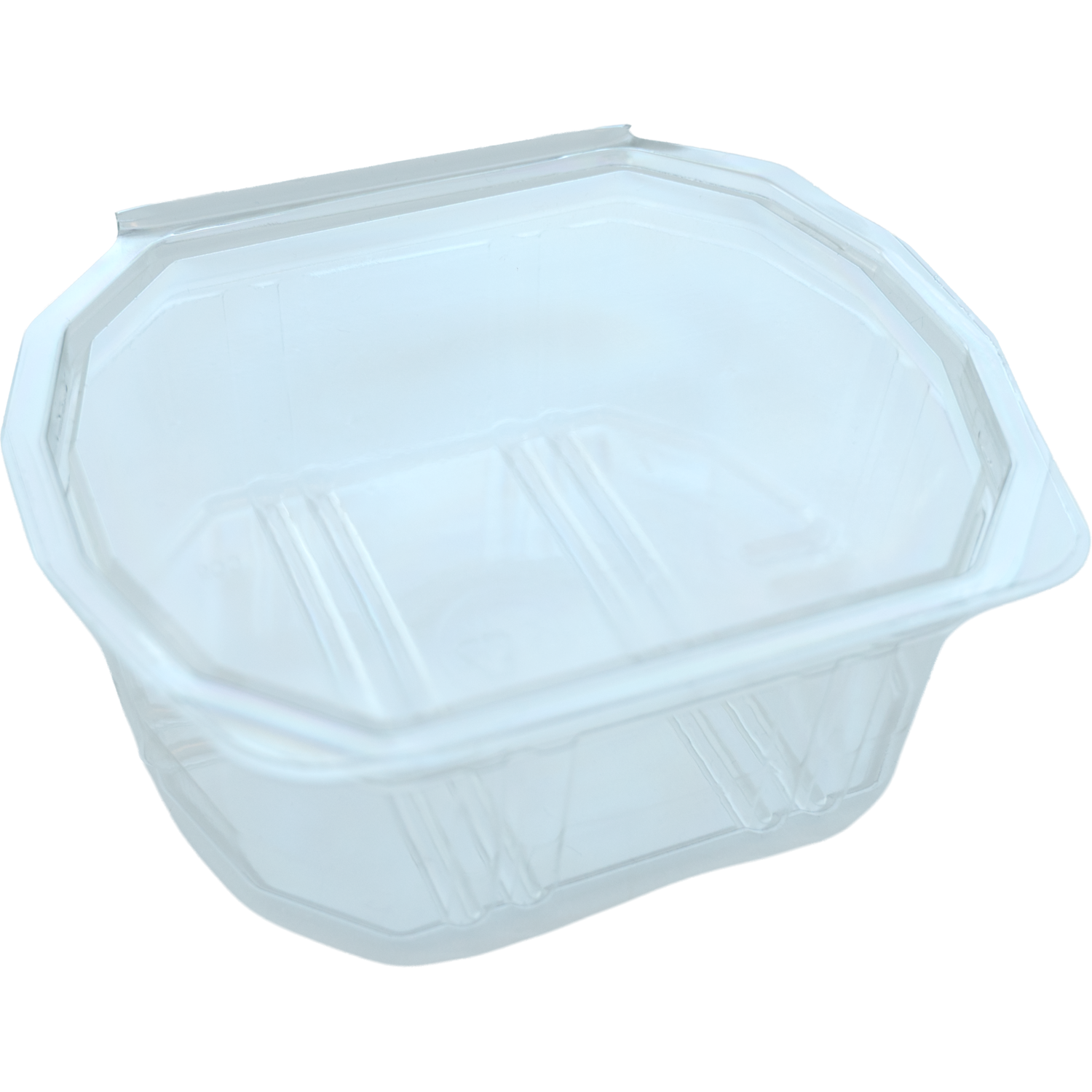 Bak, PET, 500ml, incl. vaste deksel, transparant 1