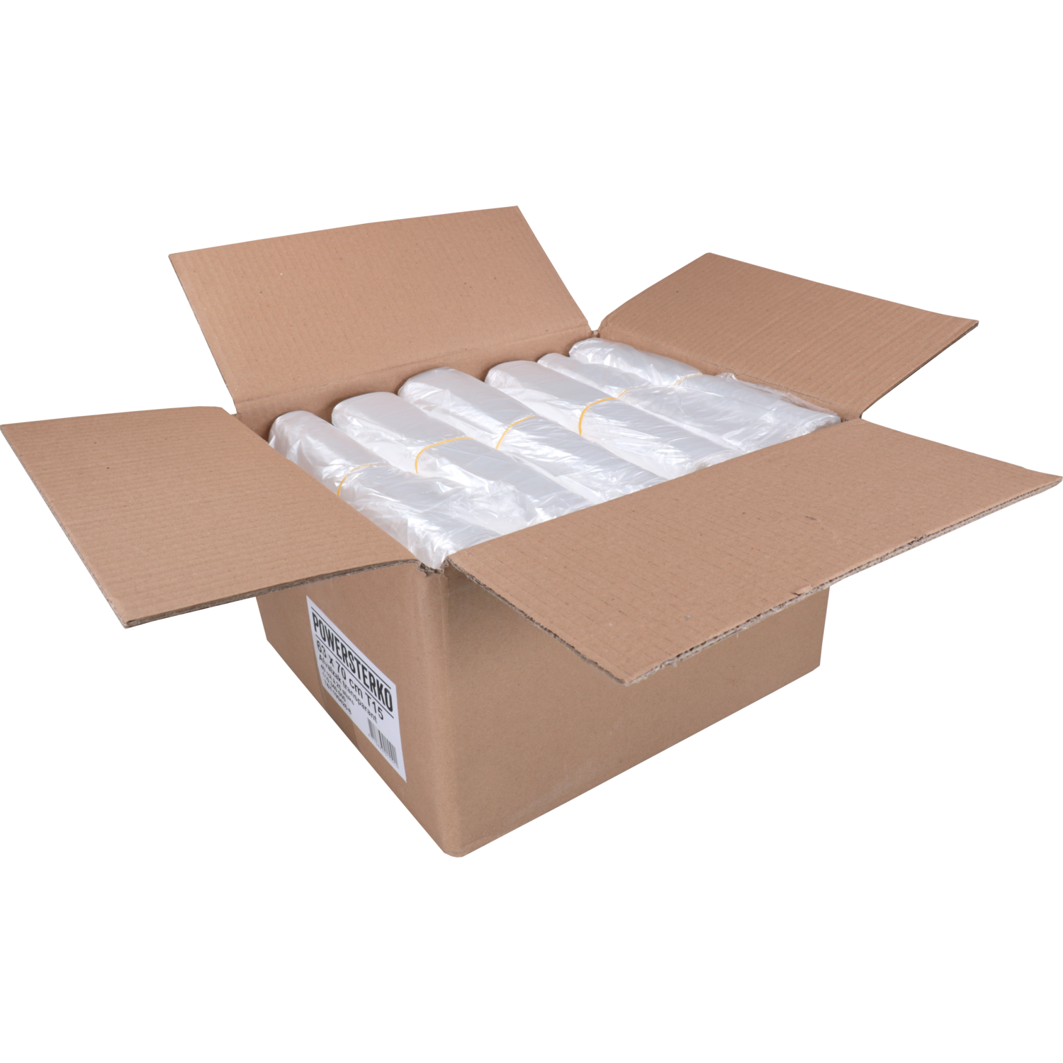 PowerSterko Afvalzak, HDPE, 63x70cm, T15, transparant 3