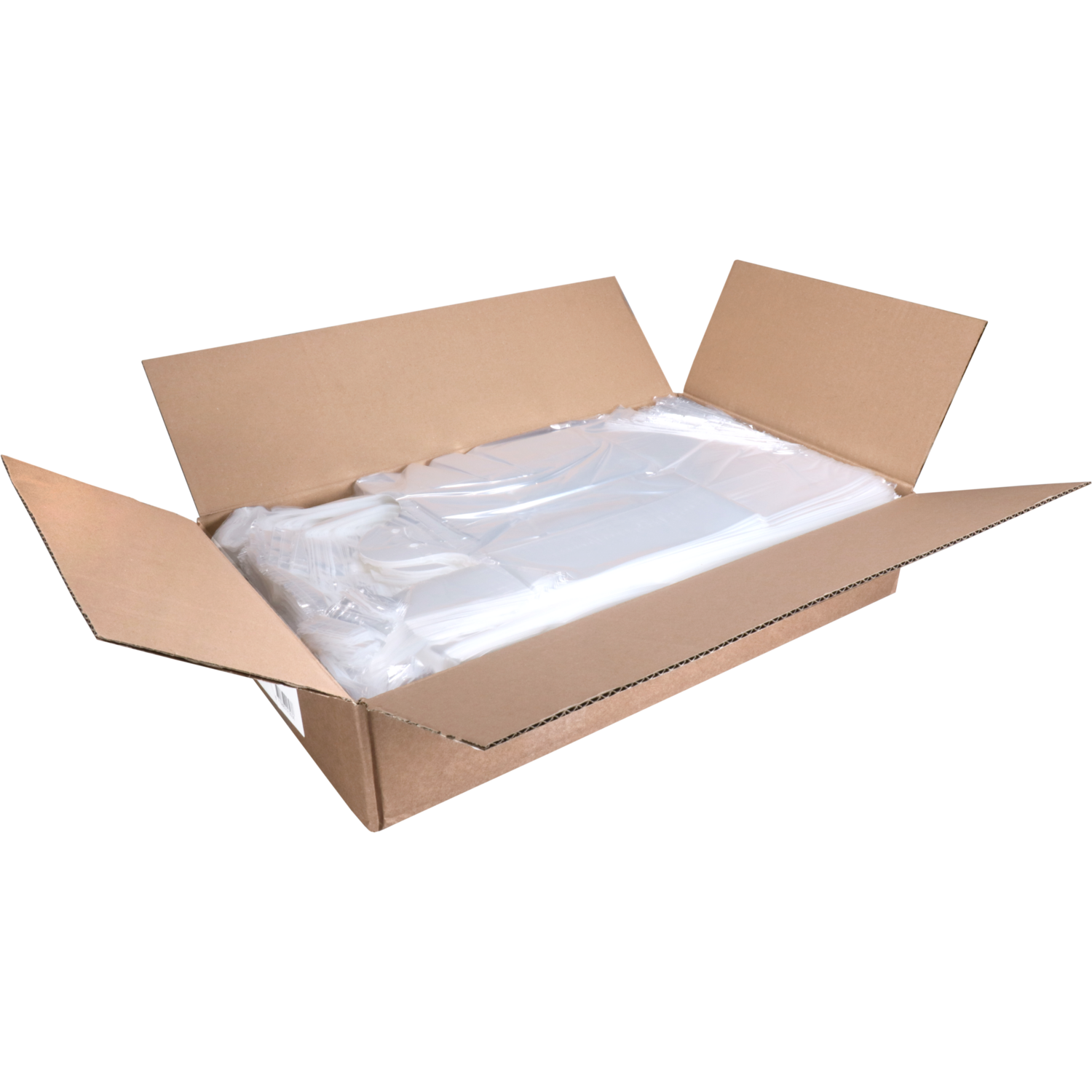 Tas, LDPE, geblokt, 25x 6x50cm, hemddraagtas, transparant 4