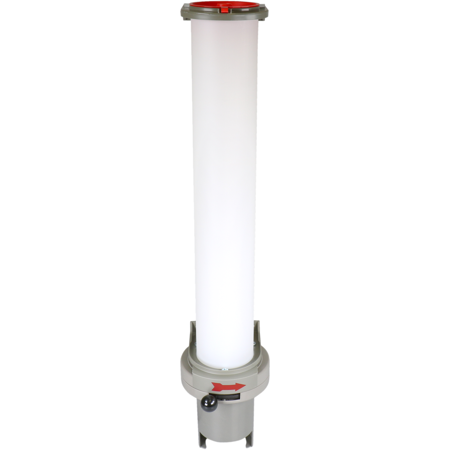  Bekerdispenser, met hendel, wit/grijs 2