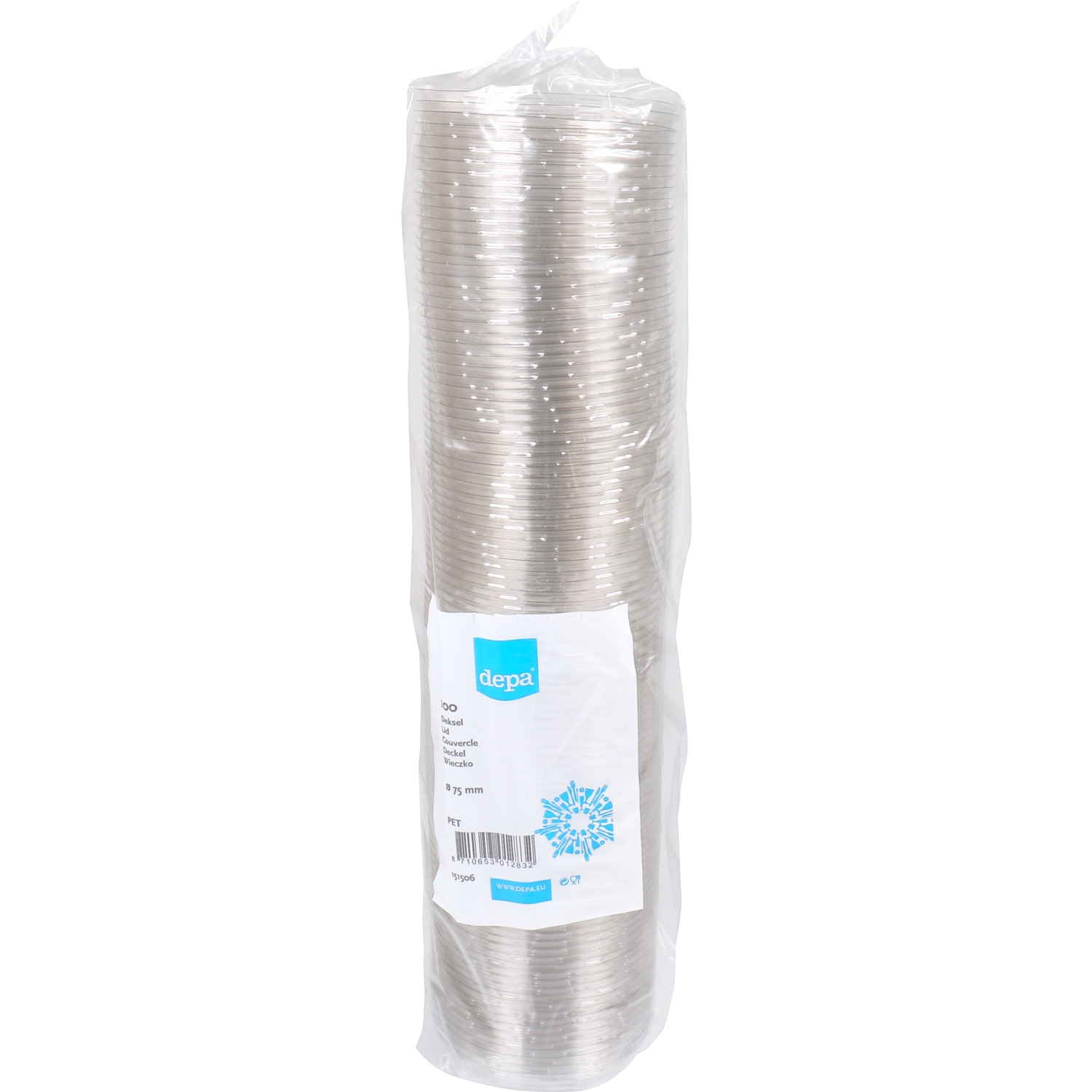 Depa Deksel, sauscup, Gerecycled PET, Ø75mm, transparant 2