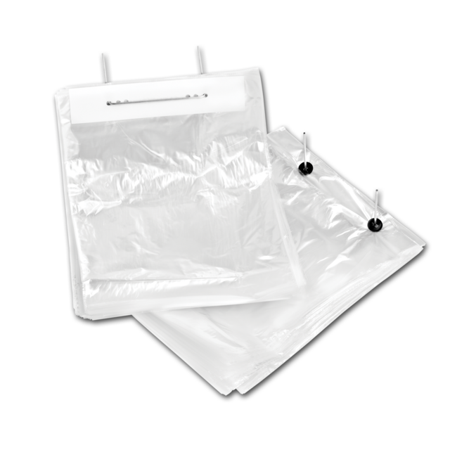 Zak, Beugelzak, LDPE, 26x44cm, 22my, Heel brood, transparant 1