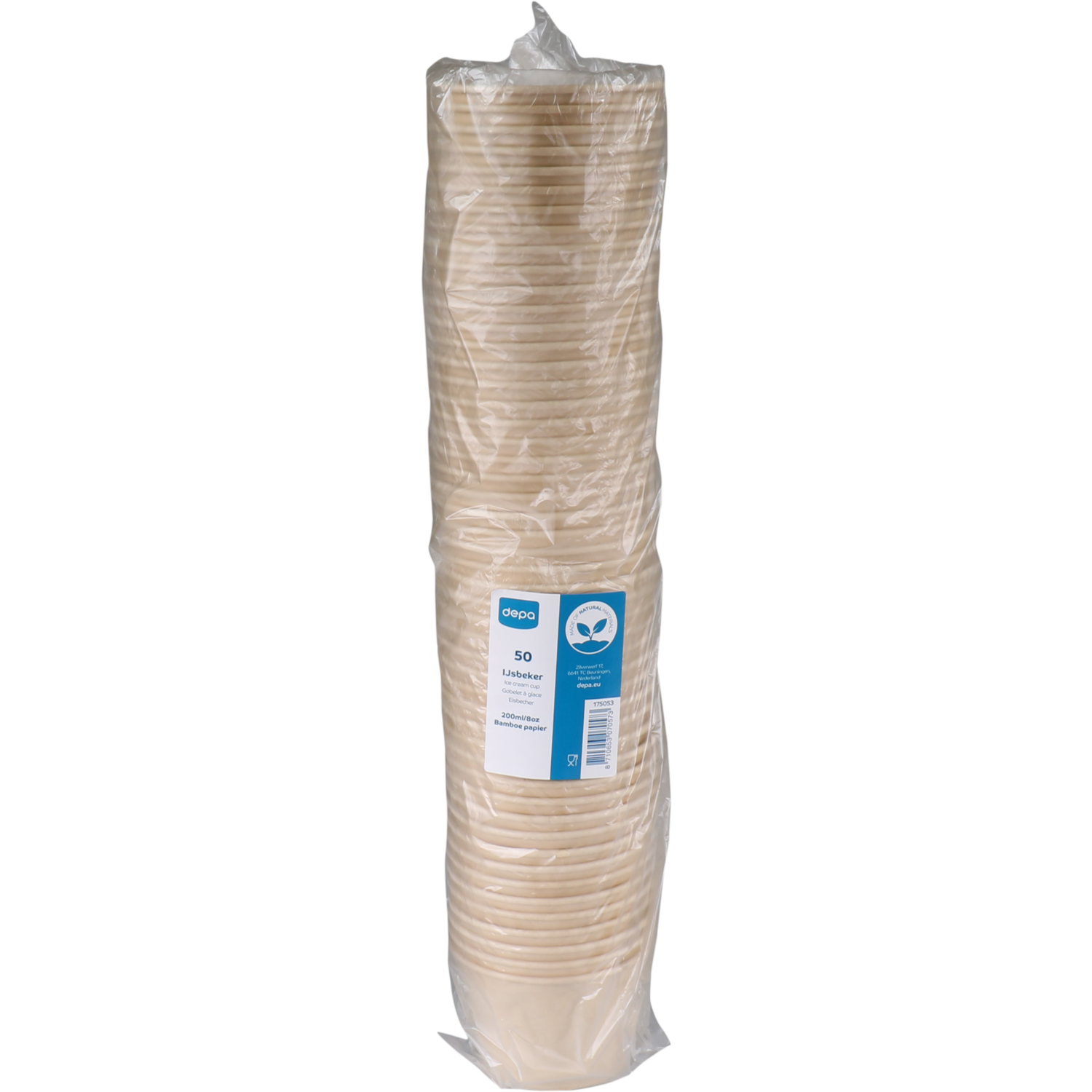 Depa, IJsbeker, Bamboepapier + PE, 200ml, 8oz,  2