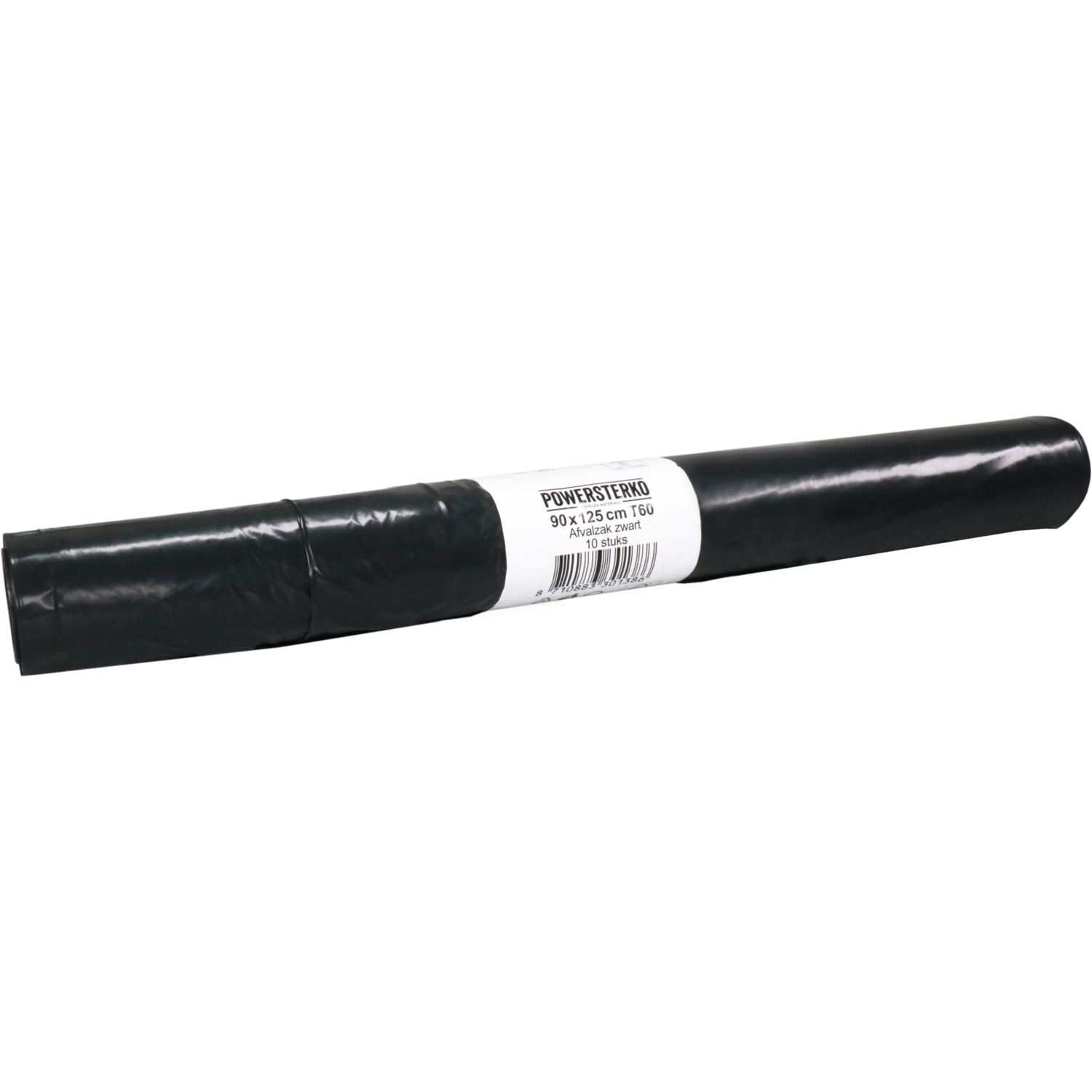 PowerSterko Afvalzak, Gerecycled LDPE, 90x125cm, T60, zwart 1