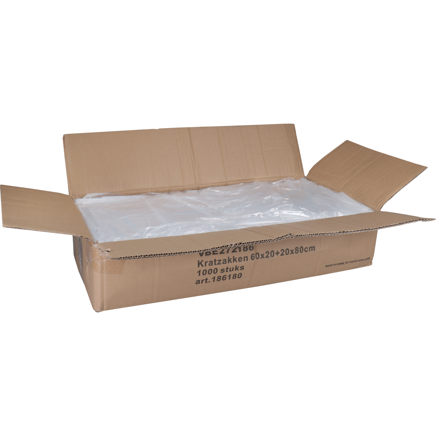 Zak, Kratzak, HDPE, 600/ 2x200x800mm, 8my, transparant 4