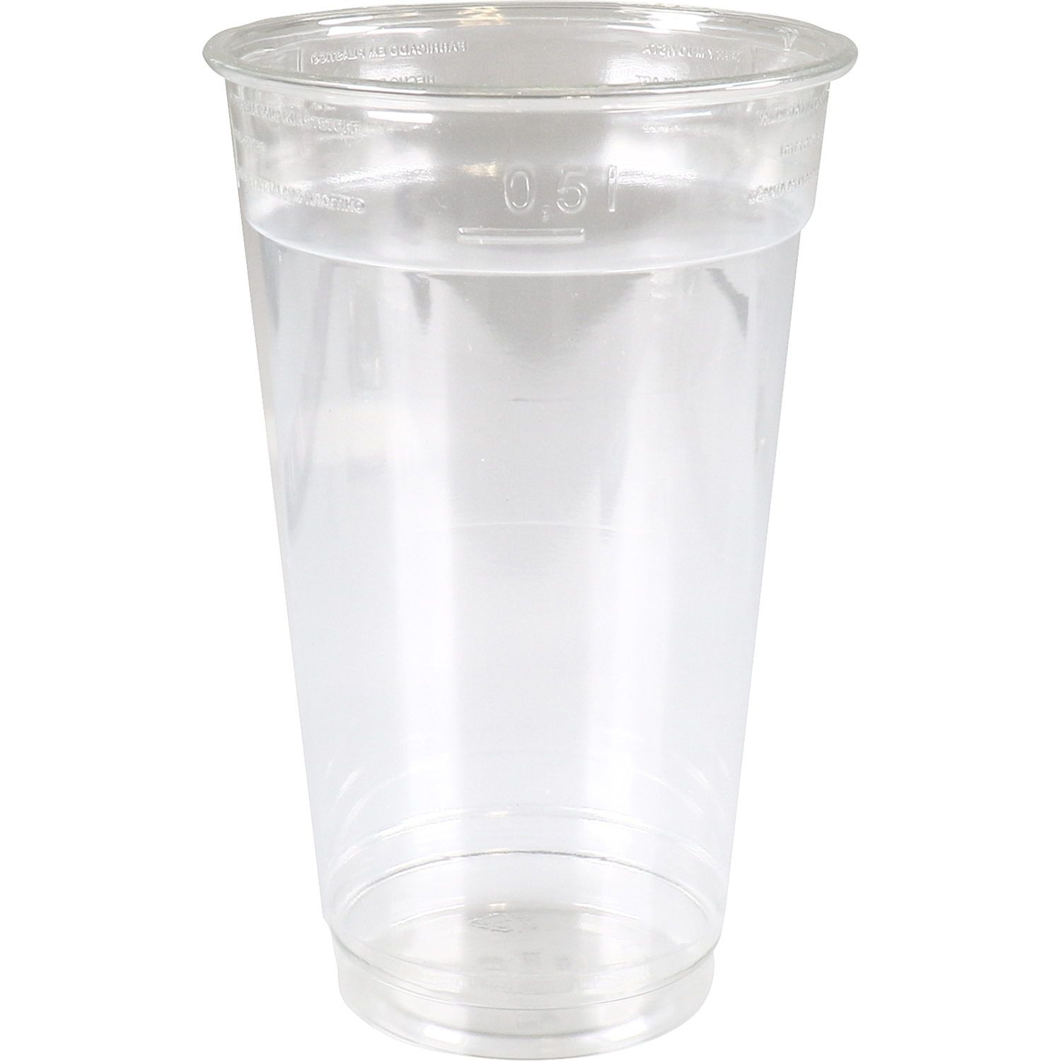 Glas, gerecycled PET, 148mm, 0.5l, transparant 1
