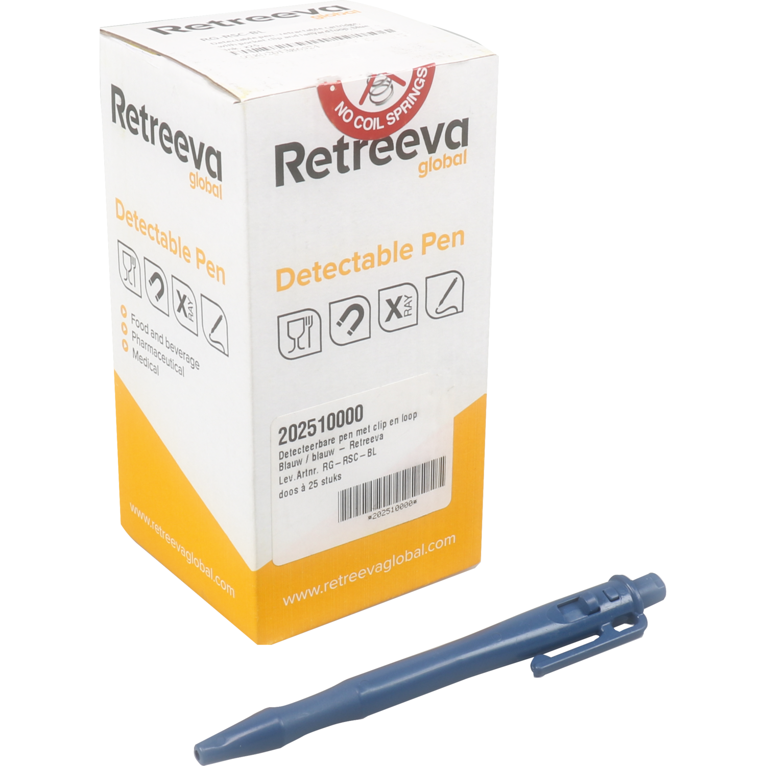 Detecteerbare pen met clip en loop 1