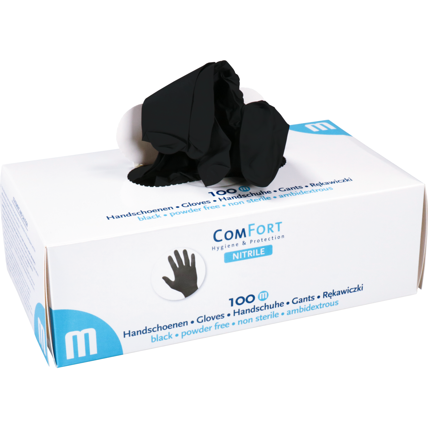 ComFort Handschoen, Nitril, ongepoederd, M, 4gr, zwart 3