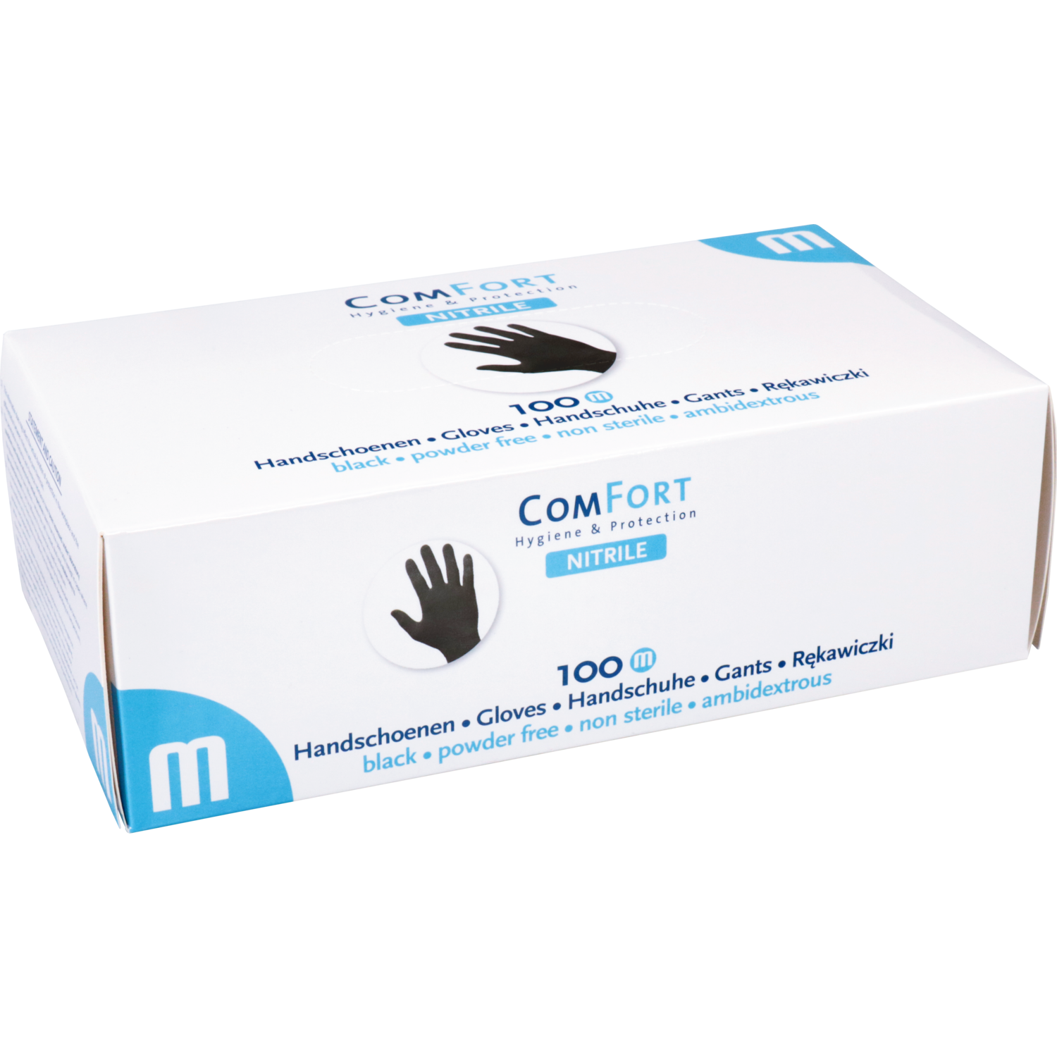 ComFort Handschoen, Nitril, ongepoederd, M, 4gr, zwart 4