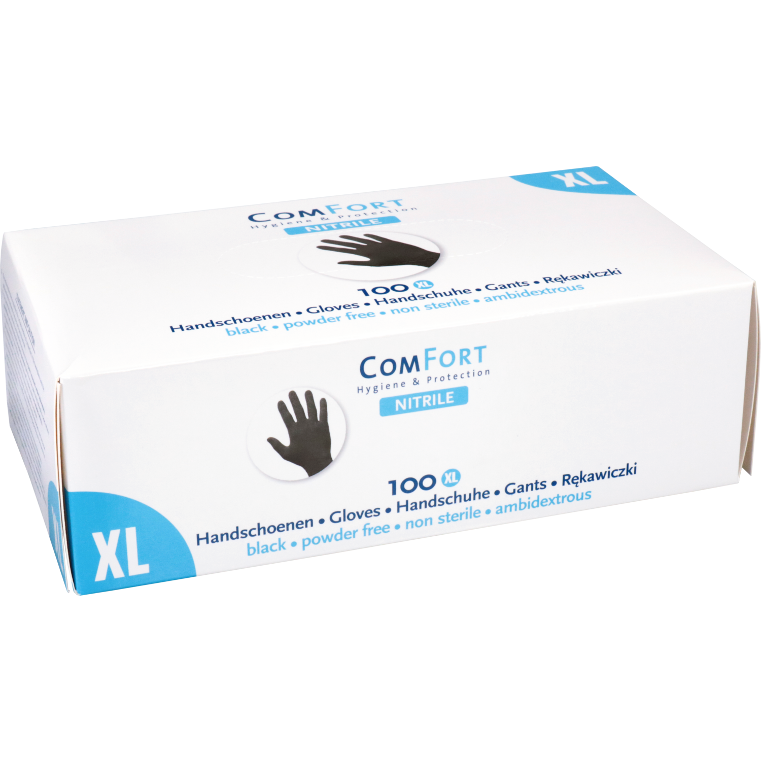 ComFort Handschoen, Nitril, ongepoederd, XL, 4gr, zwart 4