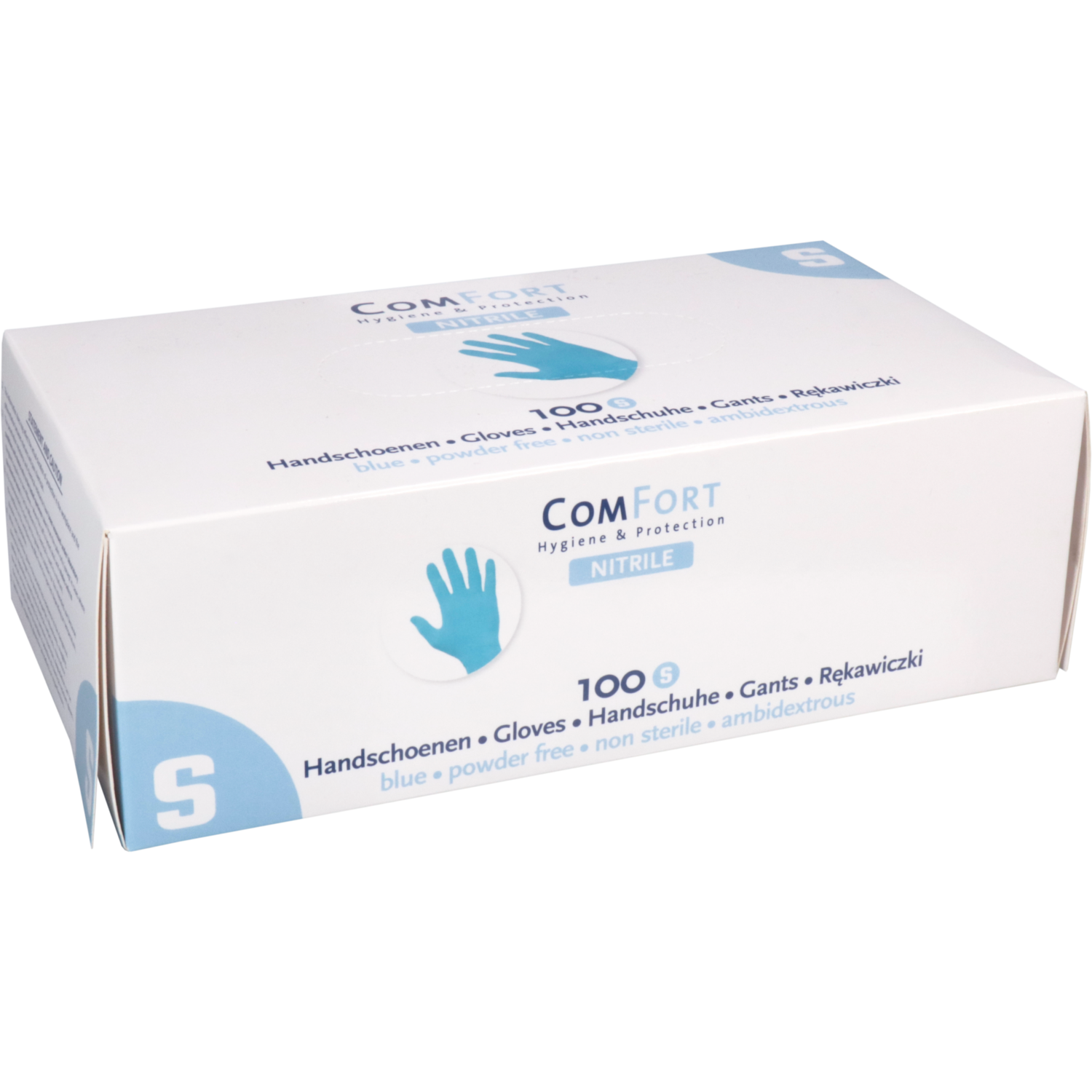 ComFort Handschoen, Nitril, ongepoederd, S, 3.5gr, blauw 4