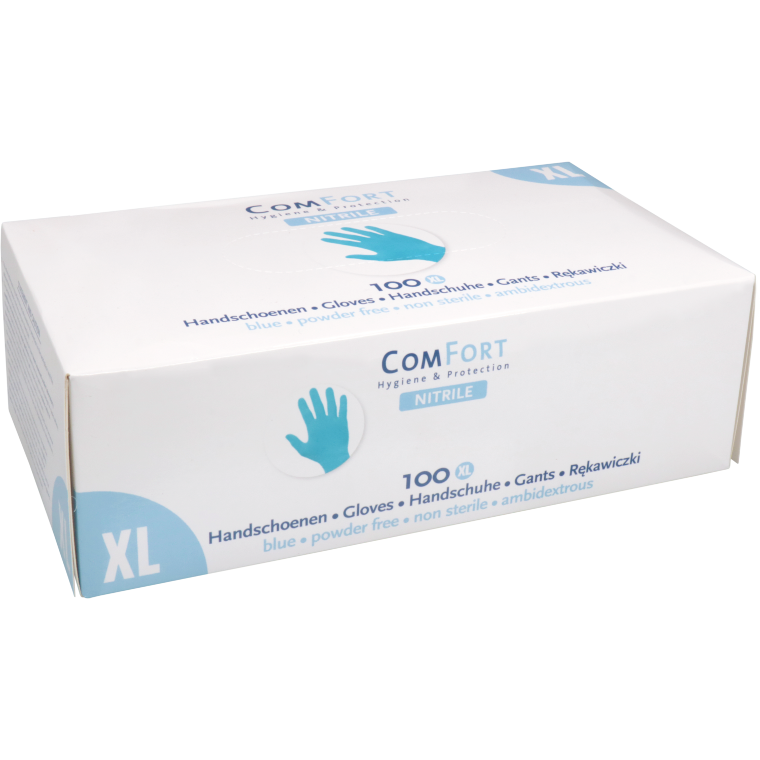 ComFort Handschoen, Nitril, ongepoederd, XL, 3.5gr, blauw 4