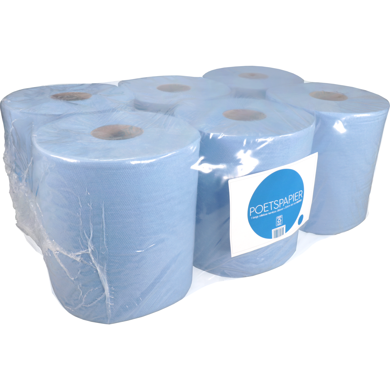 Euro Products Poetspapier, 1-laags, 21cm, 300m, papier, blauw 3
