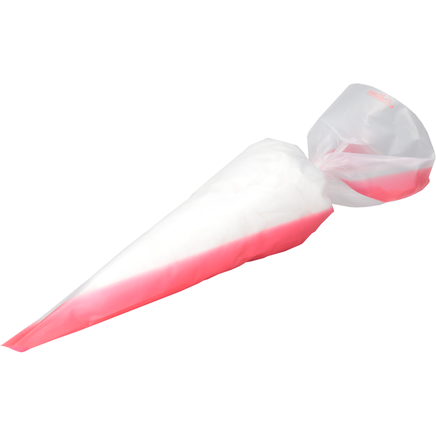 Spuitzak, 59x28cm, LDPE, transparant/rood 2