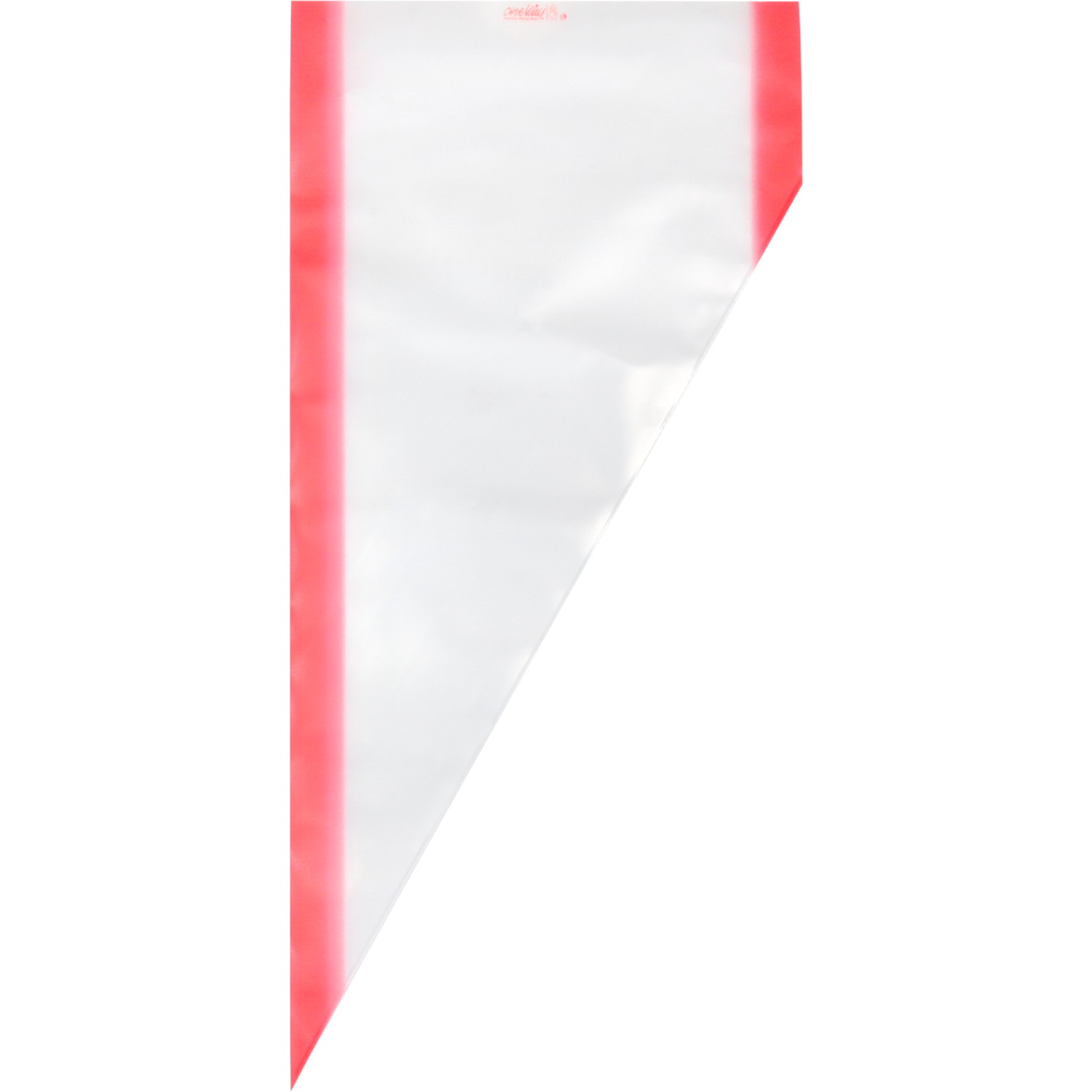 Spuitzak, 59x28cm, LDPE, transparant/rood 1