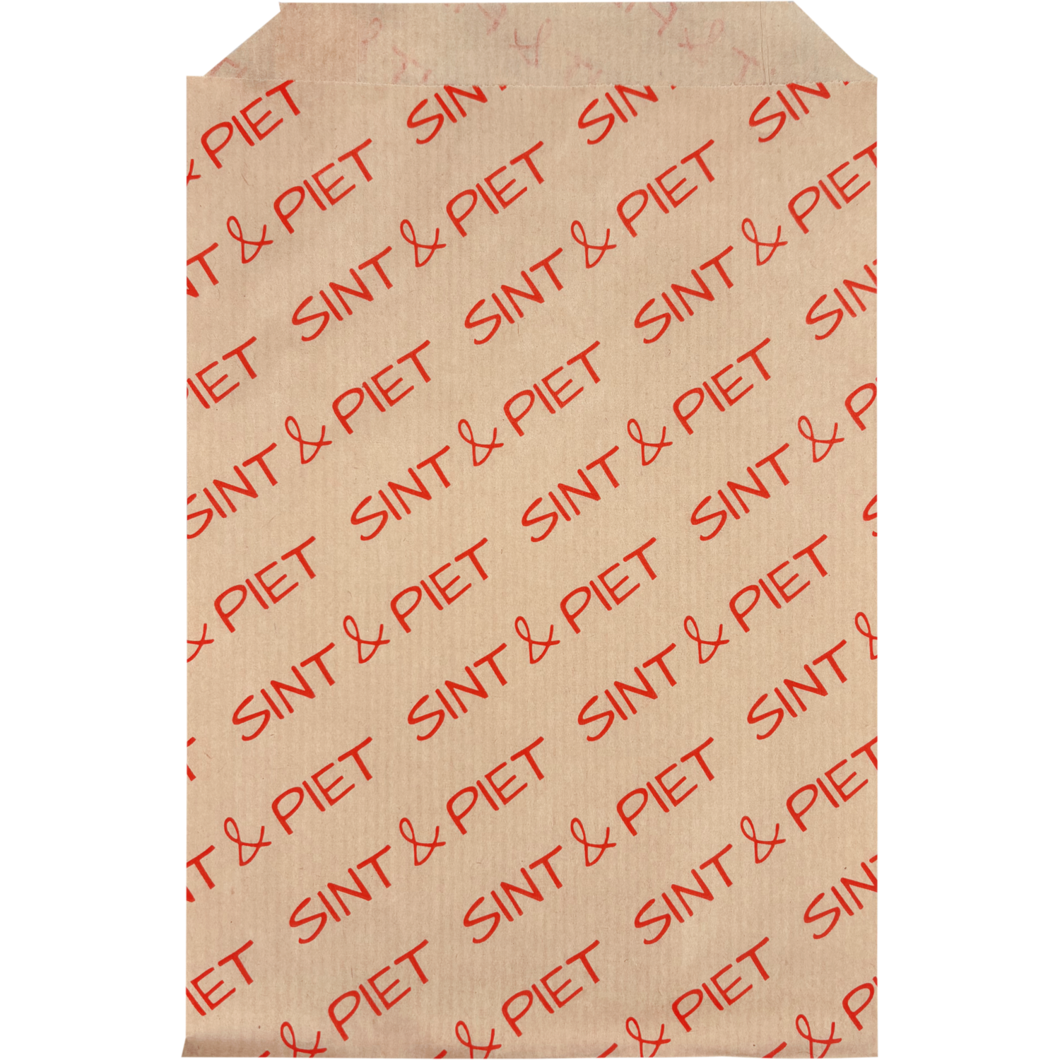 Zak, Fourniturenzak, Papier, 15x22cm, Sint & Piet, bruin/rood 1