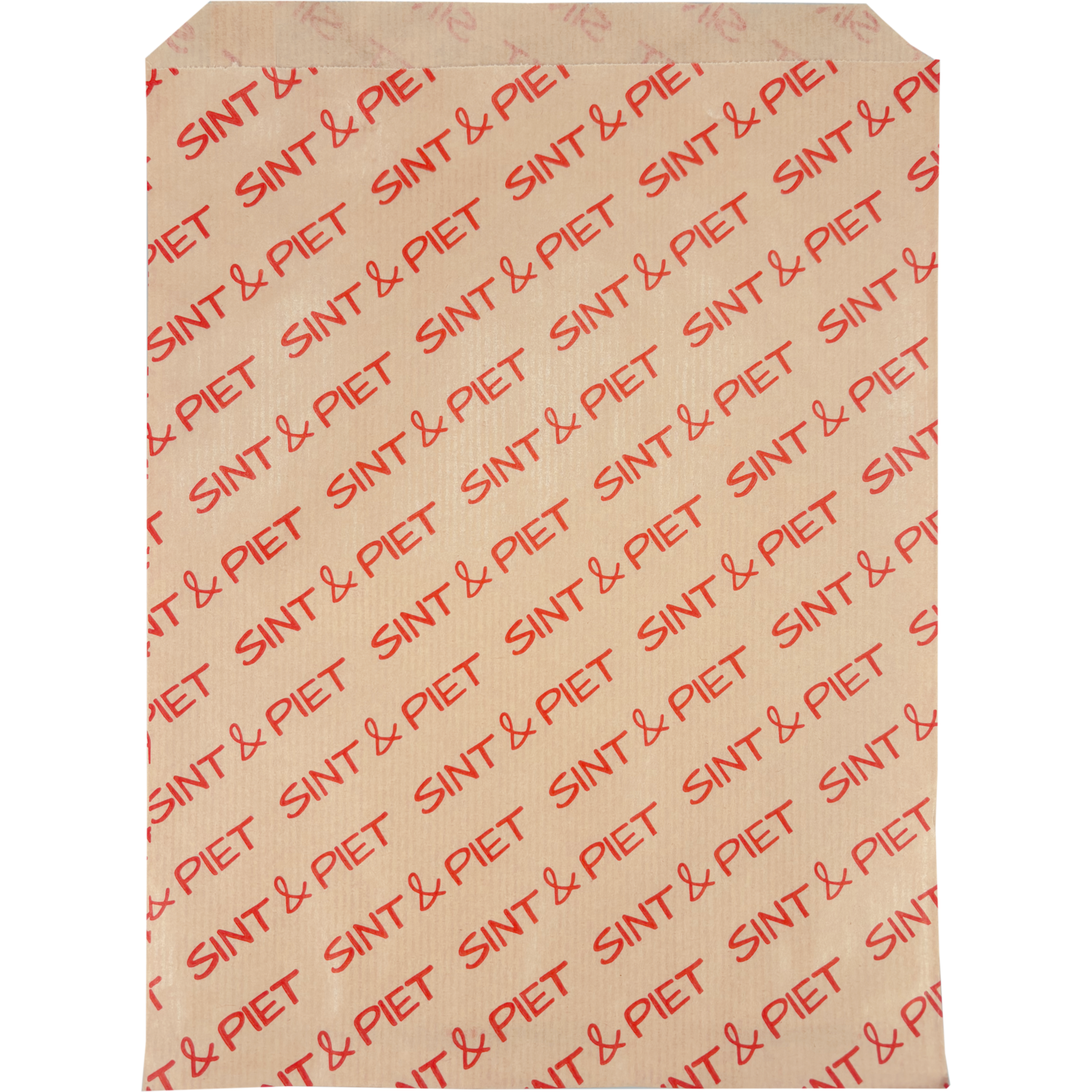 Zak, Fourniturenzak, Papier, 22x29cm, Sint & Piet, bruin/rood 1