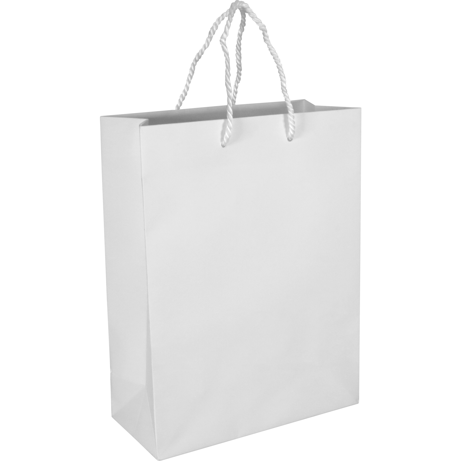 Tas, Papier, met koord, 22x 10x29cm, draagtas, wit 1