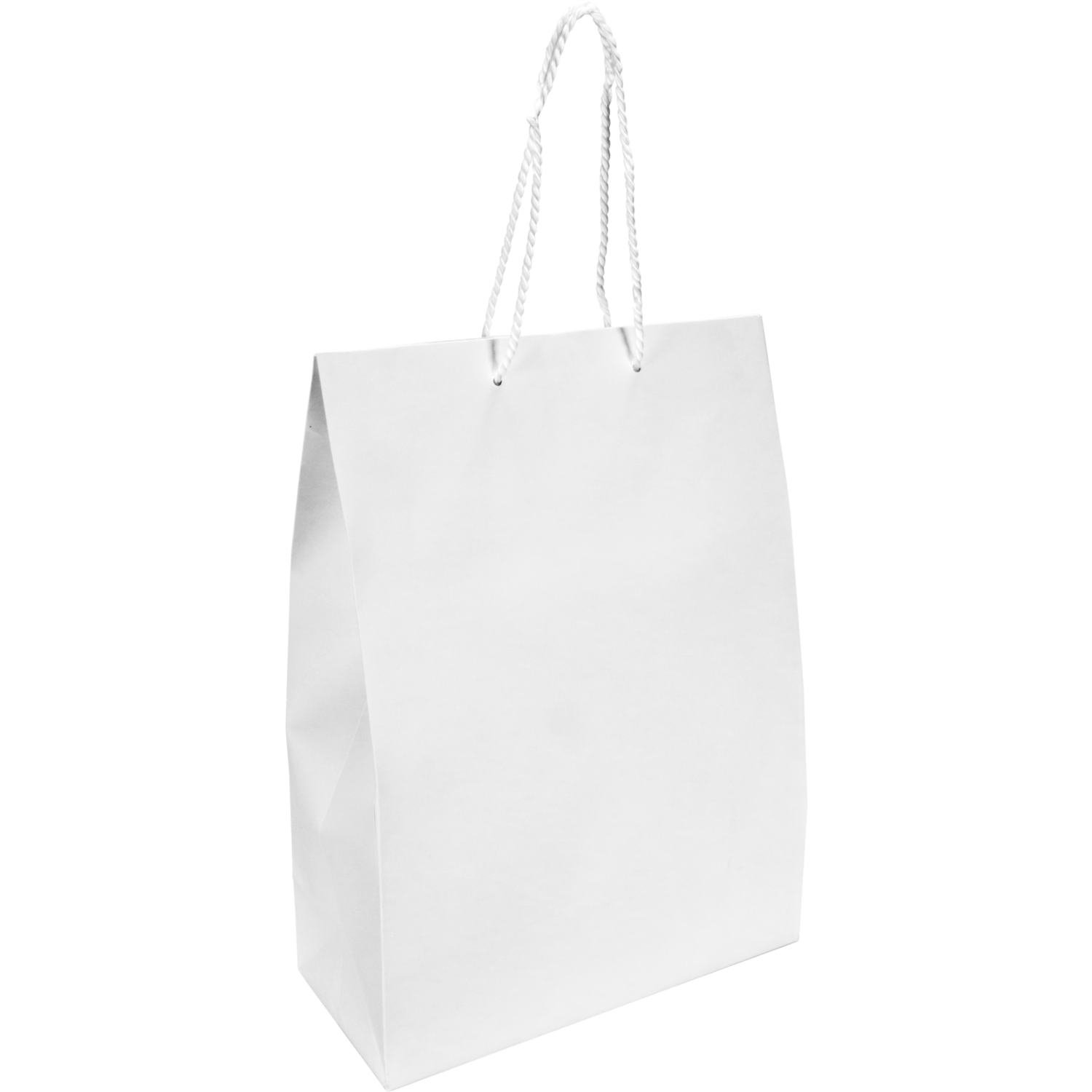 Tas, Papier, met koord, 27x 12x37cm, draagtas, wit 2
