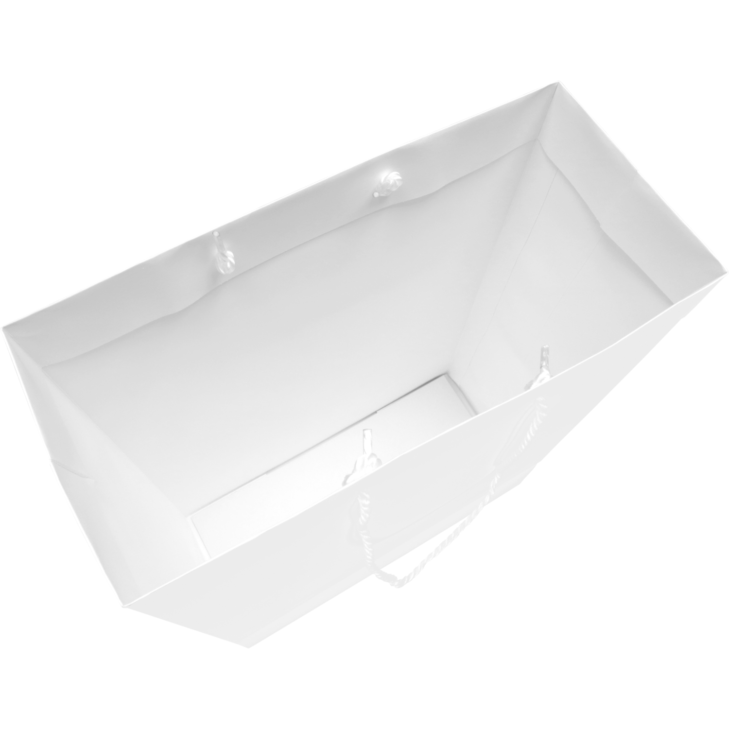 Tas, Papier, met koord, 27x 12x37cm, draagtas, wit 5