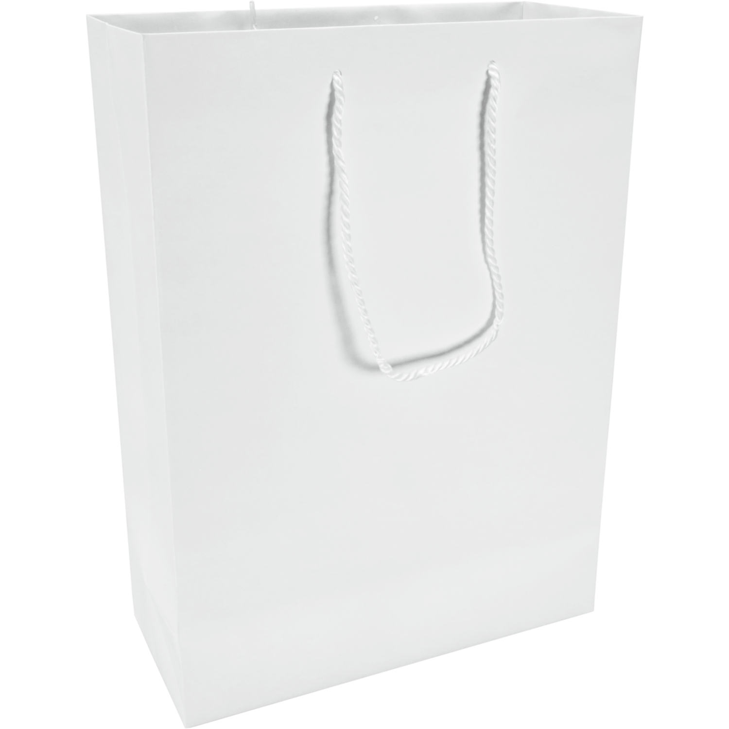 Tas, Papier, met koord, 27x 12x37cm, draagtas, wit 1