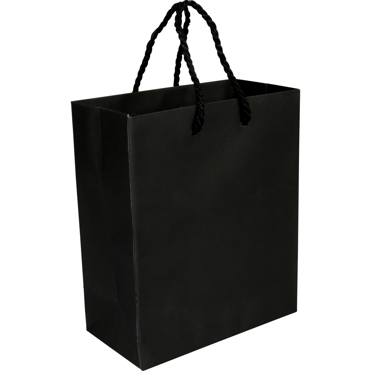 Tas, Papier, met koord, 16x 8x19cm, draagtas, zwart 2