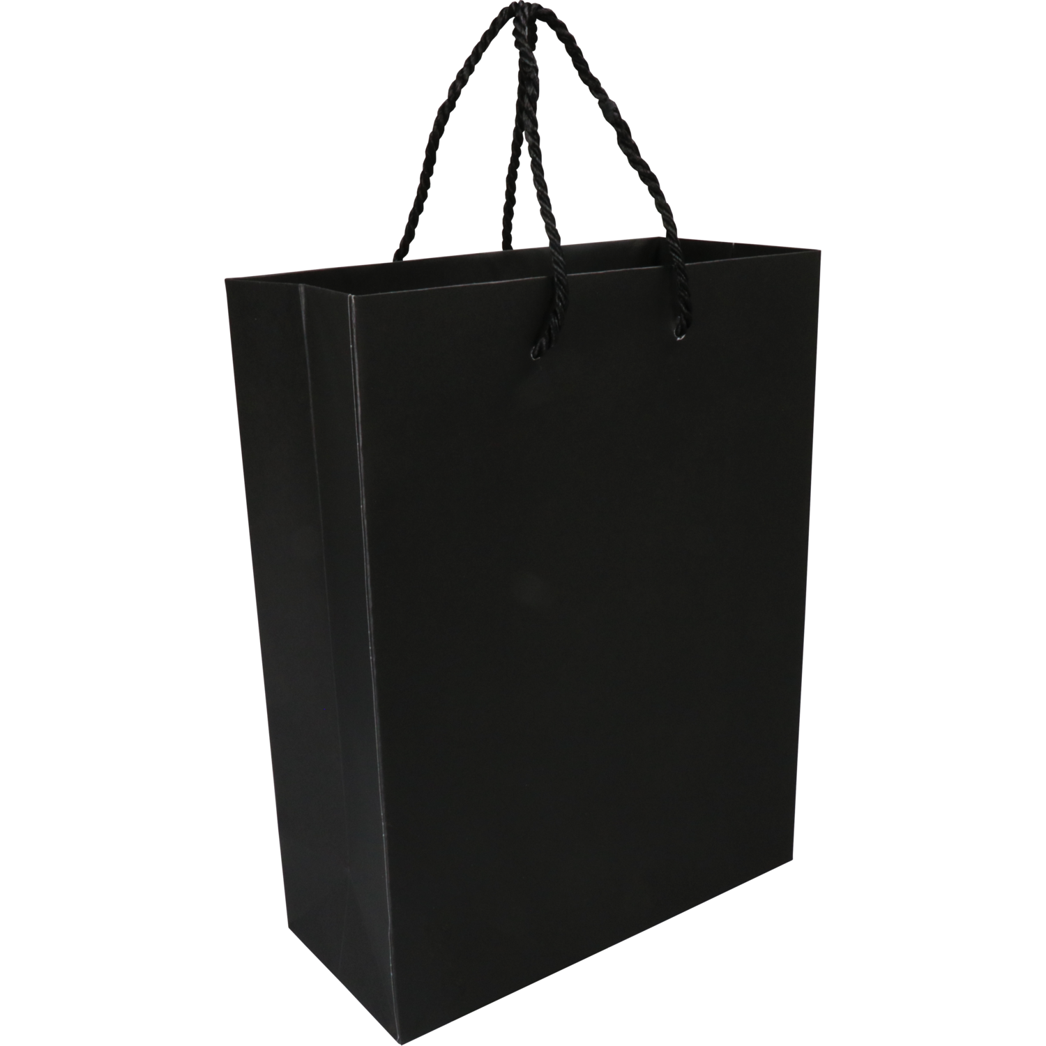 Tas, Papier, met koord, 22x 10x29cm, draagtas, zwart 2