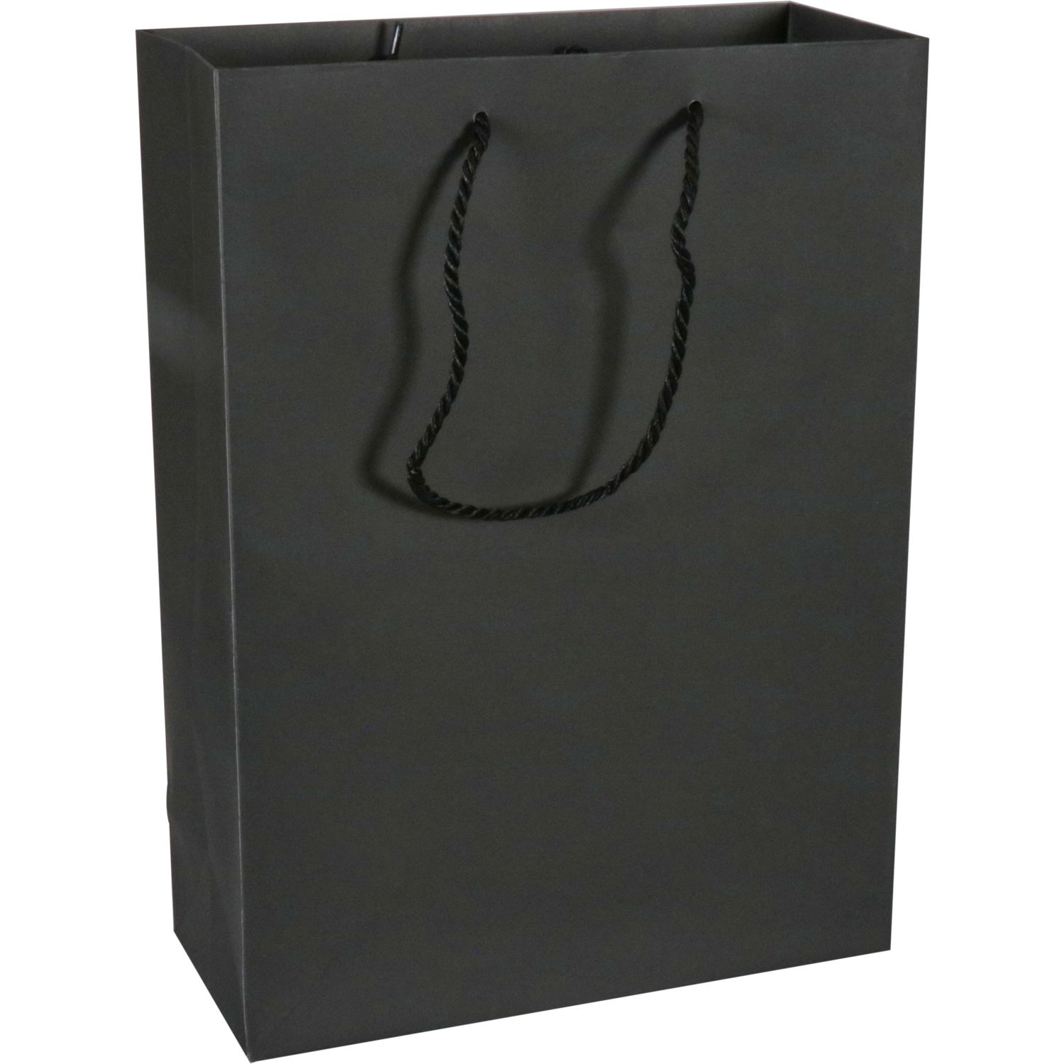 Tas, Papier, met koord, 27x 12x37cm, draagtas, zwart/wit 1