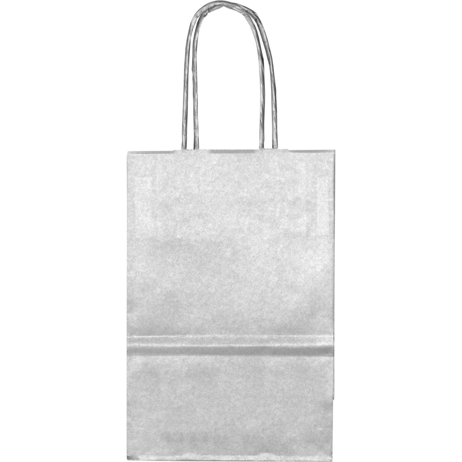 Tas, Papier, gedraaid papieren koord, 14x 8x21cm, draagtas, zilver 3