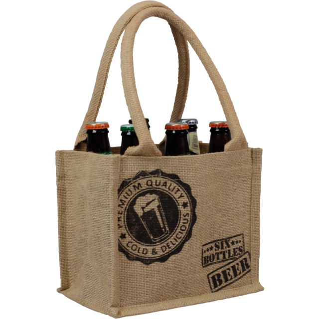 Tas, Mon voyage, Jute, reusable, 21x14x18cm, fleszak, bruin 1