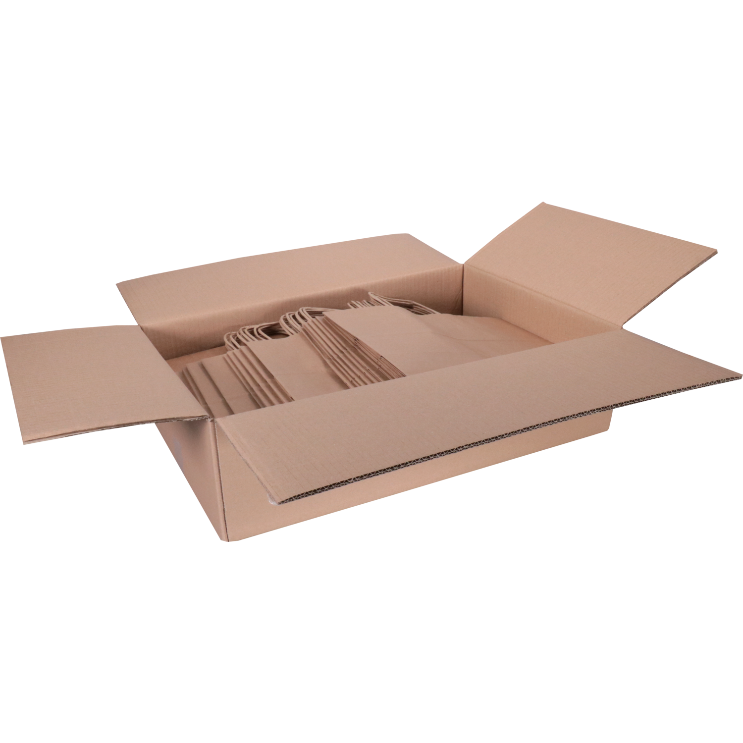 Tas, Kraftpapier, gedraaid papieren koord, 35x 14x26cm, draagtas, bruin 3