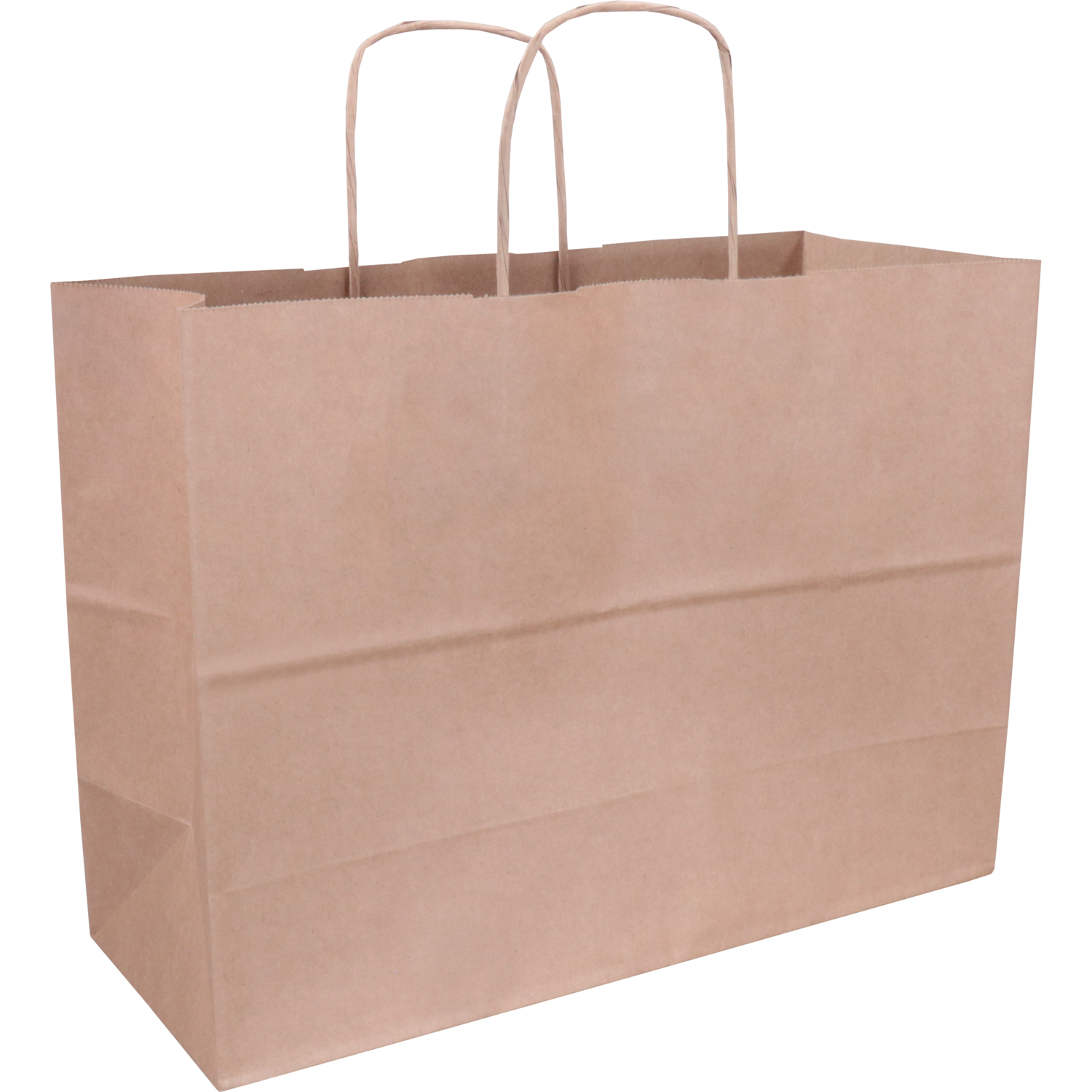 Tas, Kraftpapier, gedraaid papieren koord, 35x 14x26cm, draagtas, bruin 1