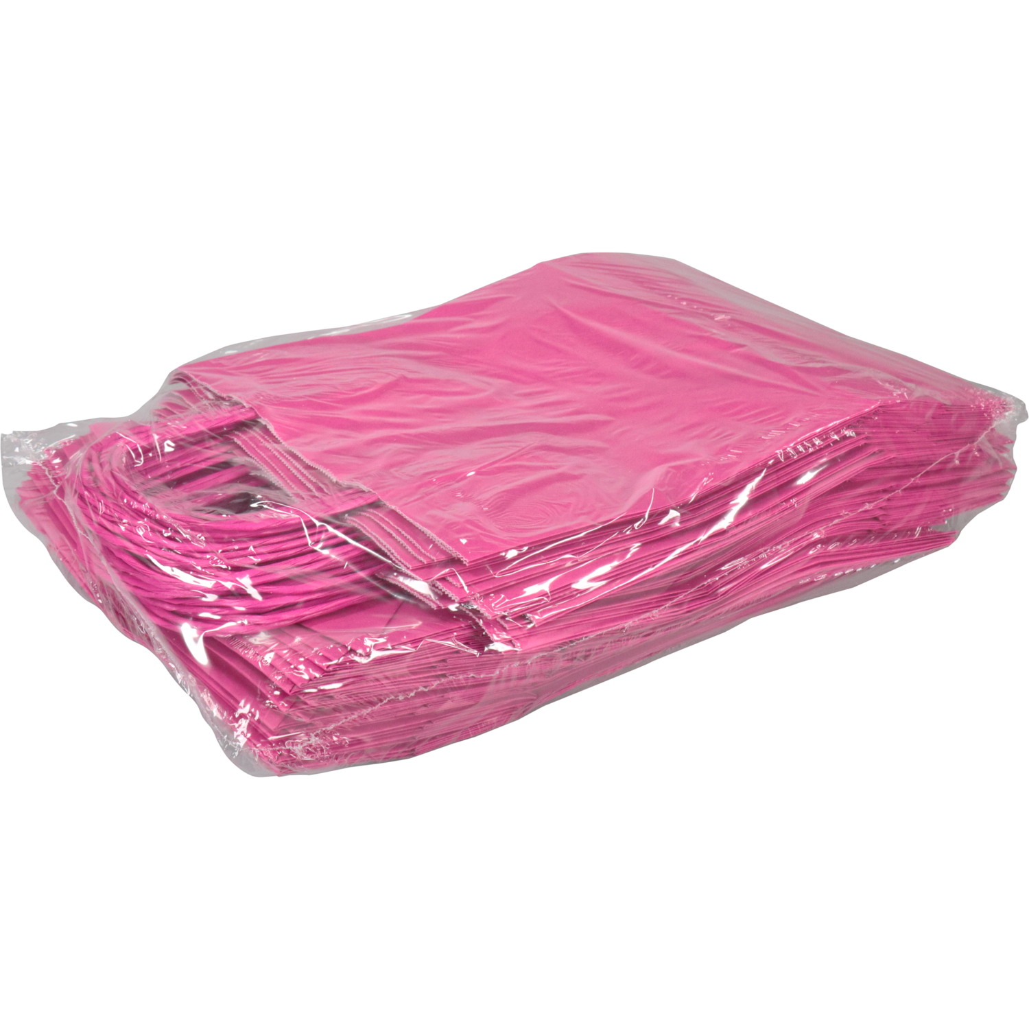 Tas, Kraftpapier, gedraaid papieren koord, 24x 11x33cm, draagtas, roze 3