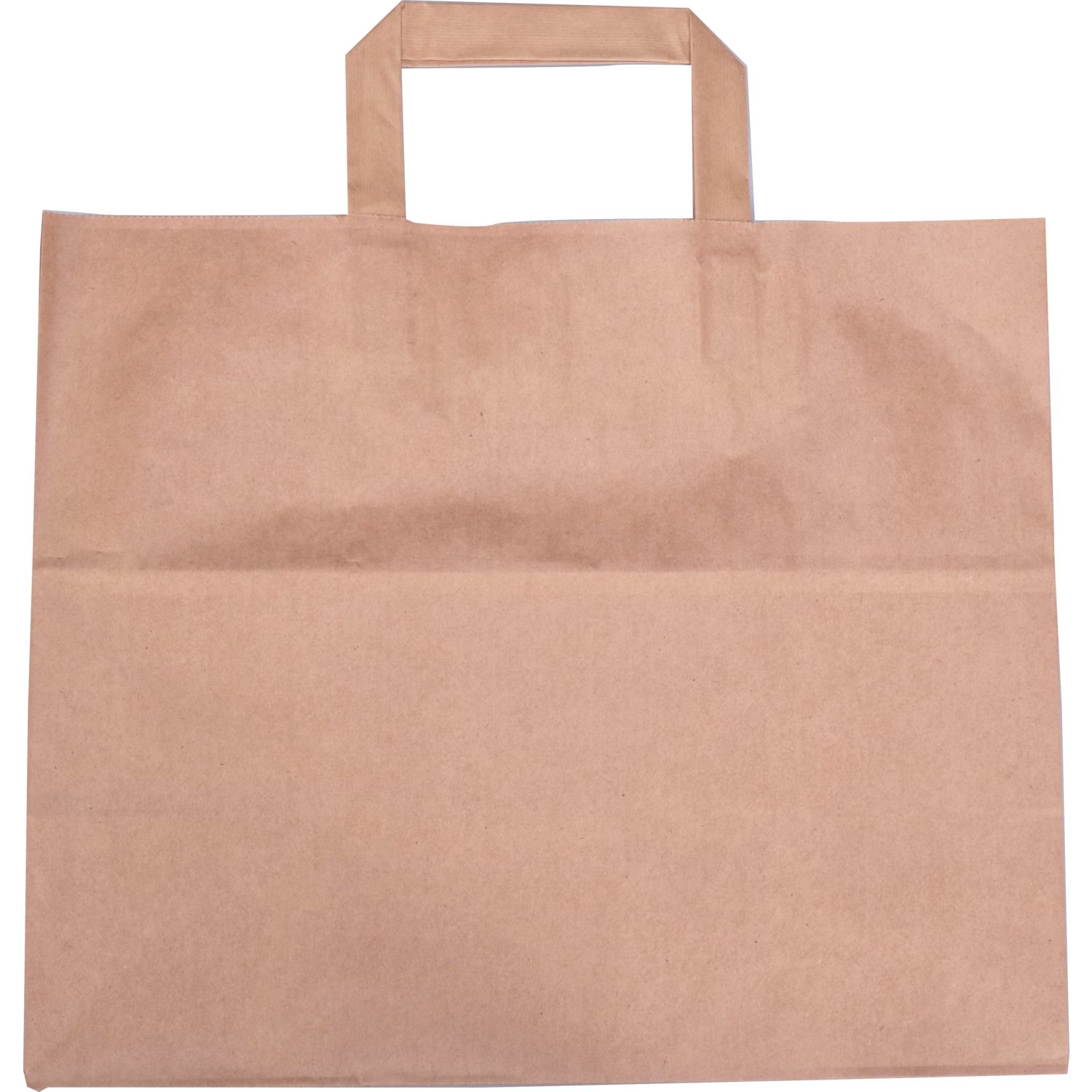 Tas, Papier, platte handgreep, 32x 16x27cm, draagtas, bruin 3