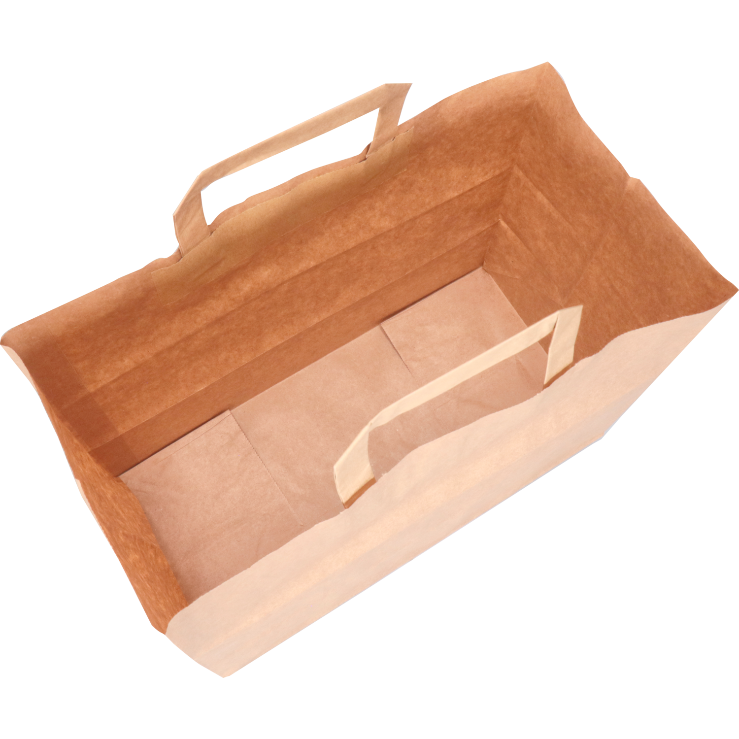 Tas, Papier, platte handgreep, 32x 16x27cm, draagtas, bruin 4