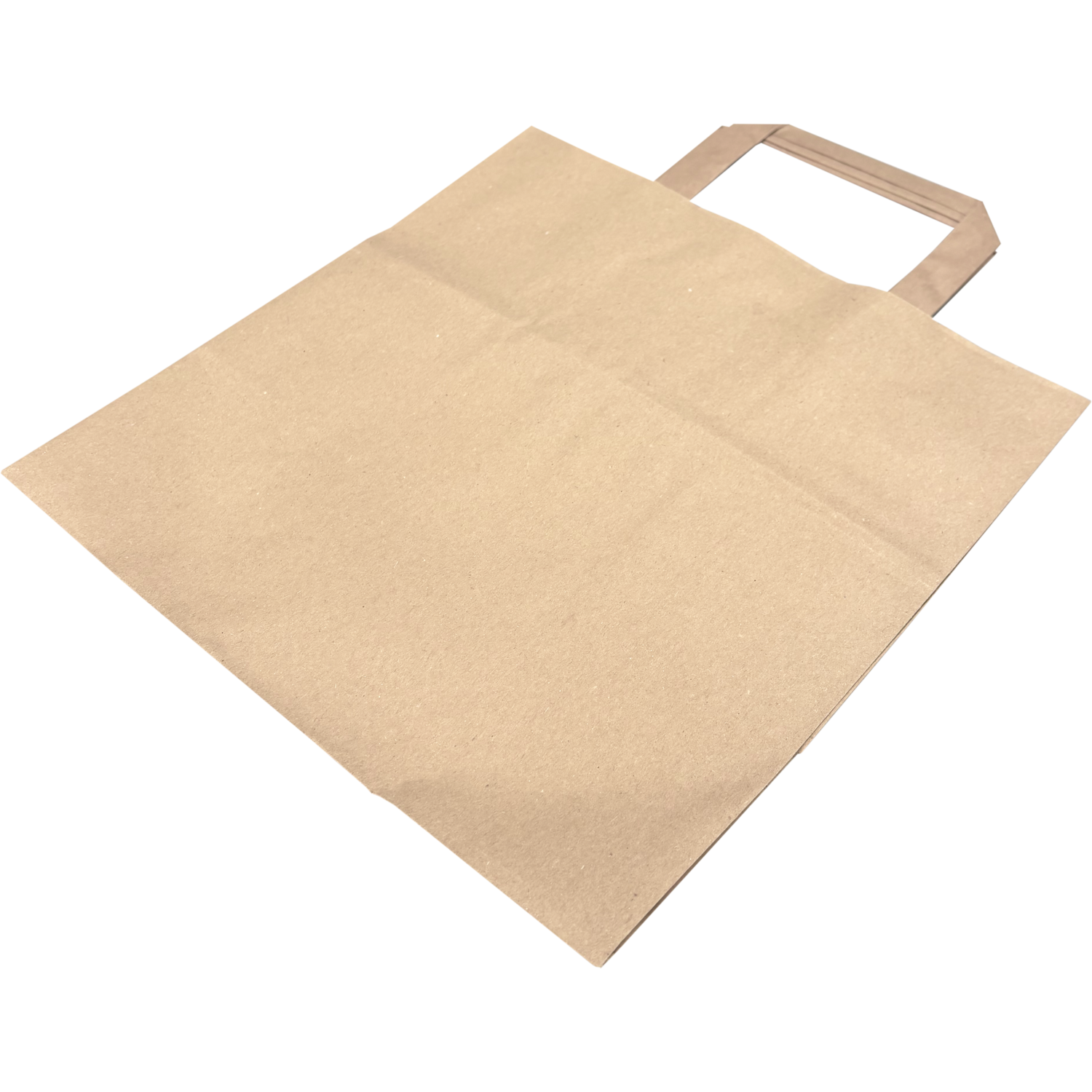 Tas, Papier, platte handgreep, 26x 16x26cm, draagtas, bruin 3