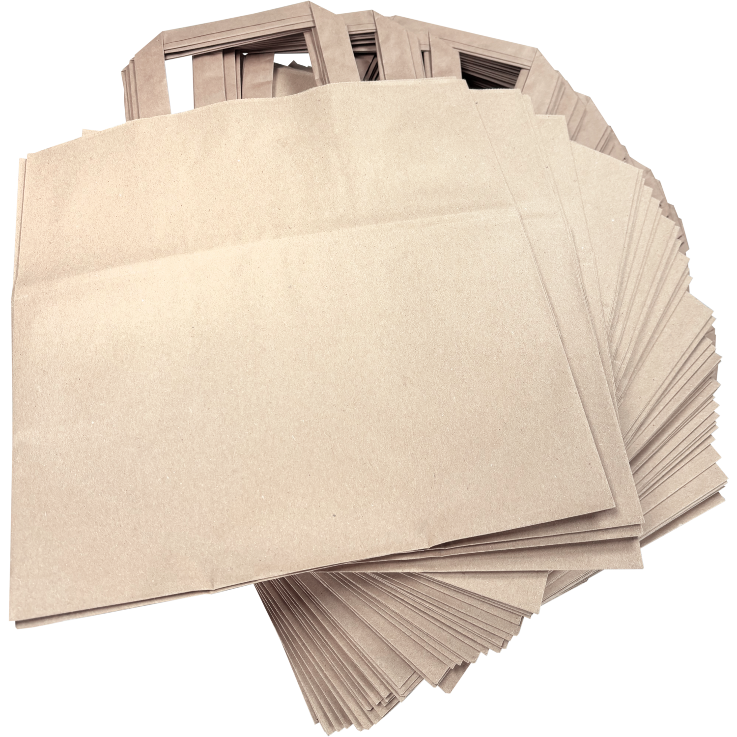 Tas, Papier, platte handgreep, 26x 16x26cm, draagtas, bruin 6