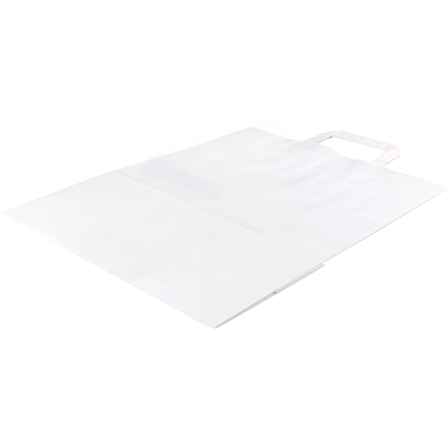 Tas, Papier, platte handgreep, 32x 16x43cm, draagtas, wit 3