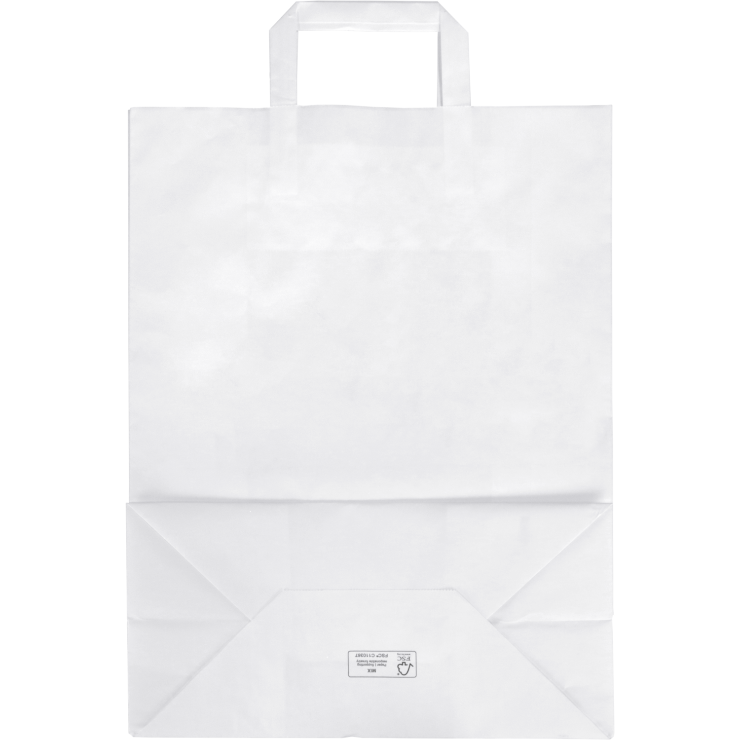 Tas, Papier, platte handgreep, 32x 16x43cm, draagtas, wit 4