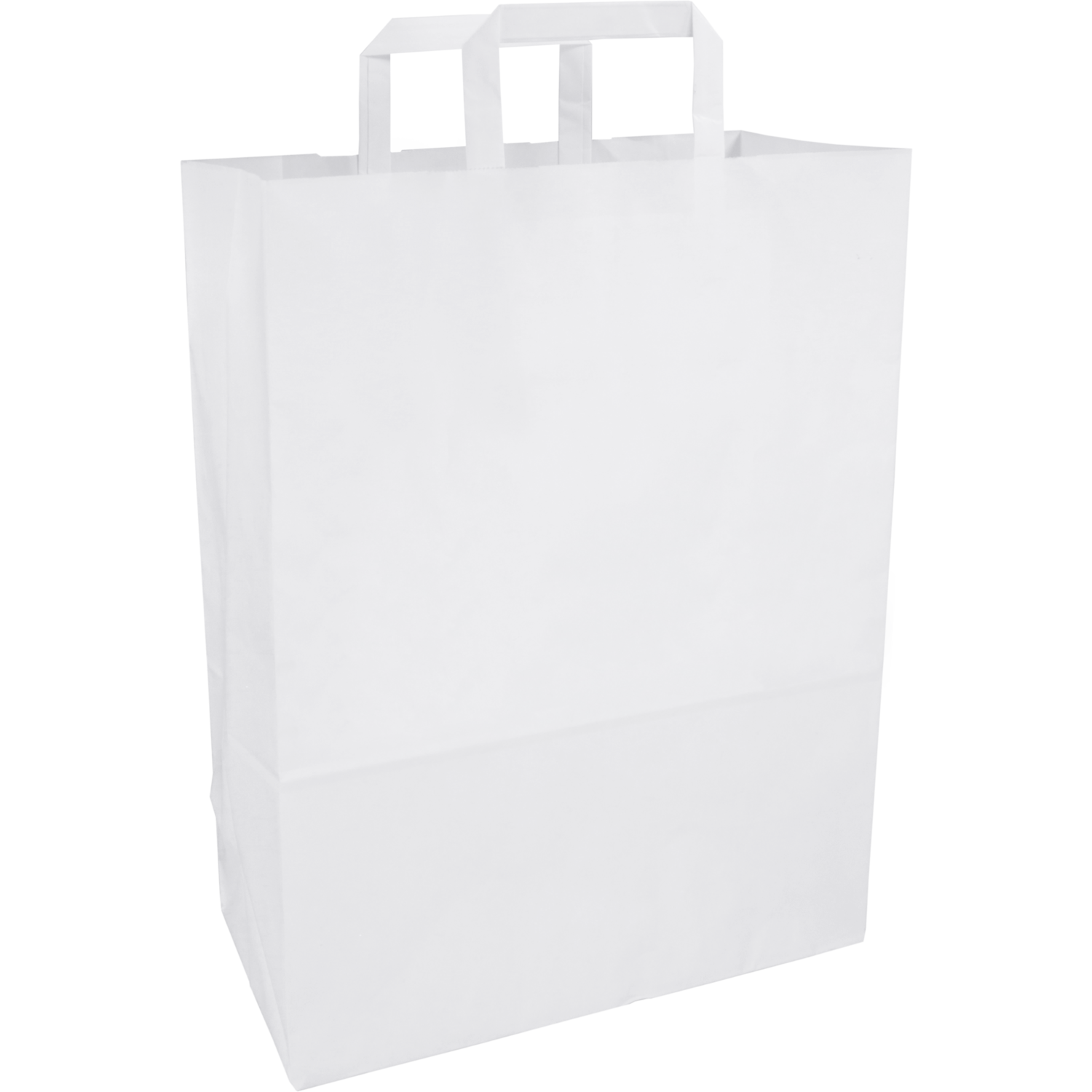 Tas, Papier, platte handgreep, 32x 16x43cm, draagtas, wit 1