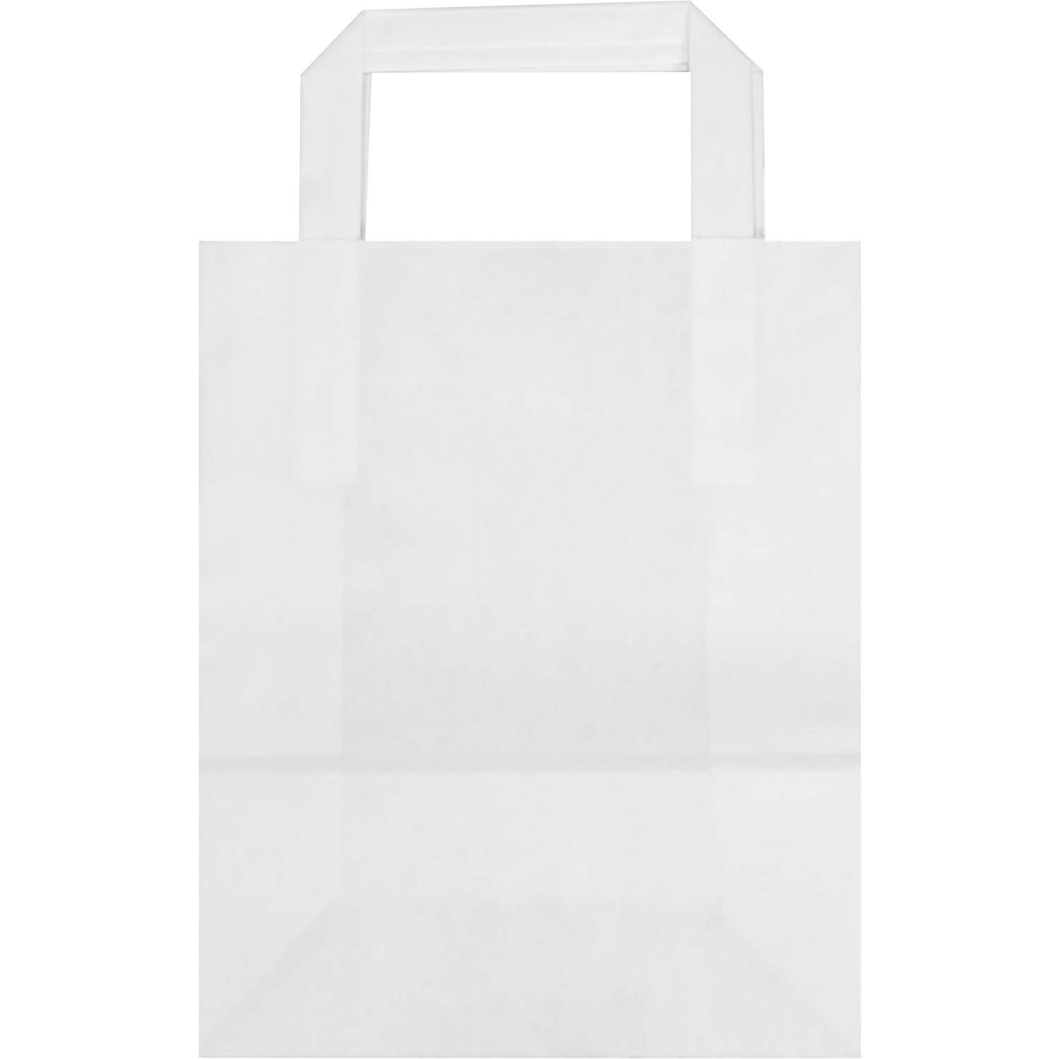 Tas, Papier, platte handgreep, 18x 8x22cm, draagtas, wit 3