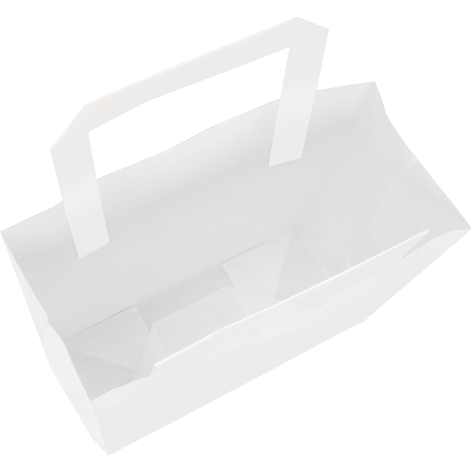 Tas, Papier, platte handgreep, 18x 8x22cm, draagtas, wit 4
