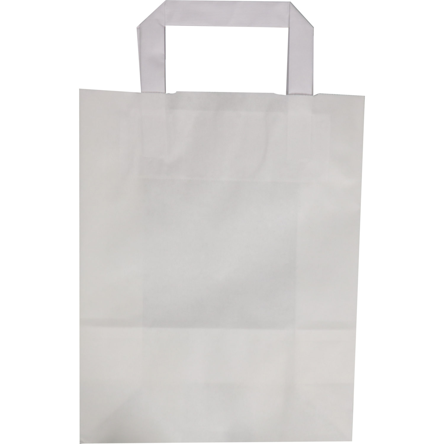 Tas, Papier, platte handgreep, 22x 10x28cm, draagtas, wit 3